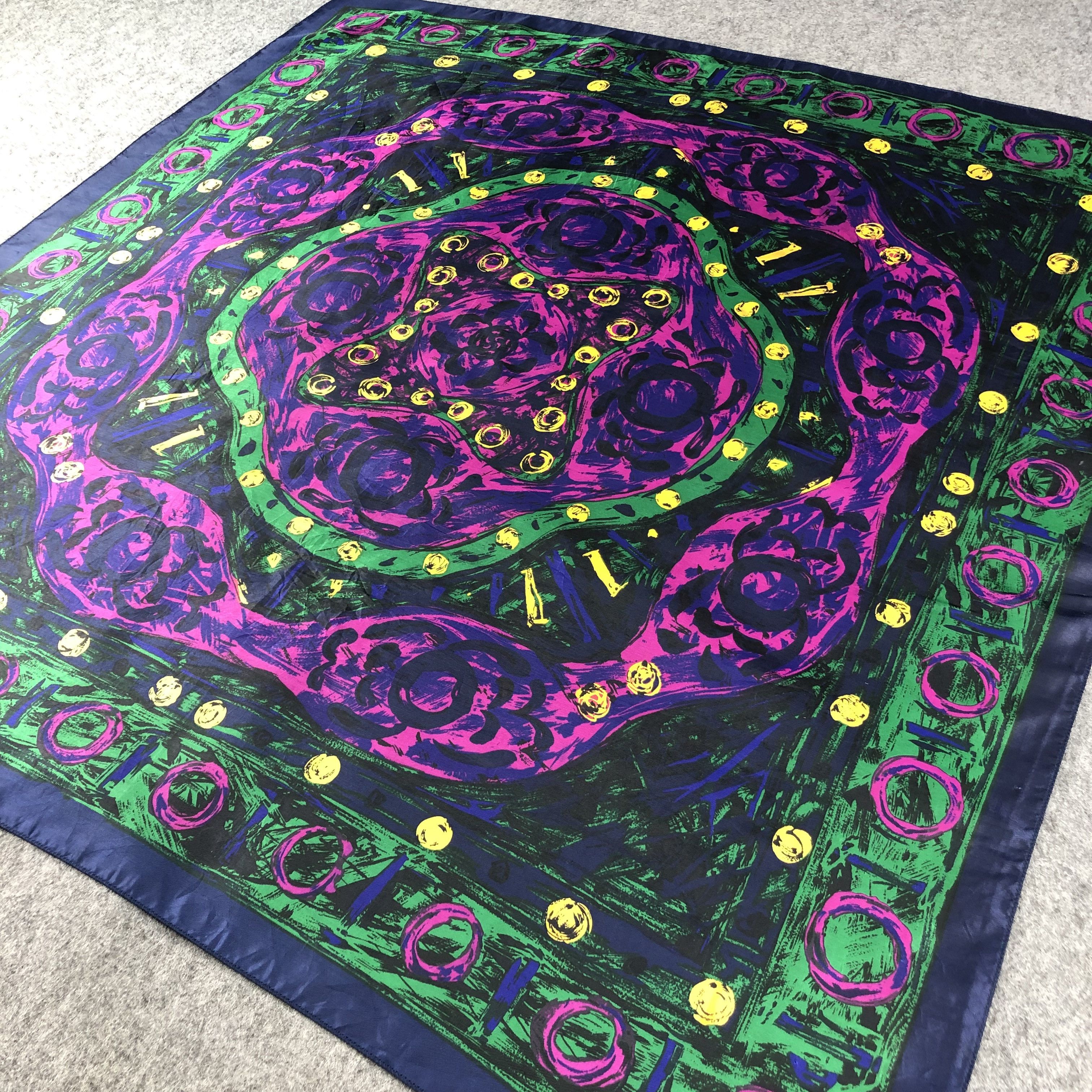 Vintage Sung Kgung Sa Abstract Scarf M918 Size ONE SIZE - 2 Thumbnail