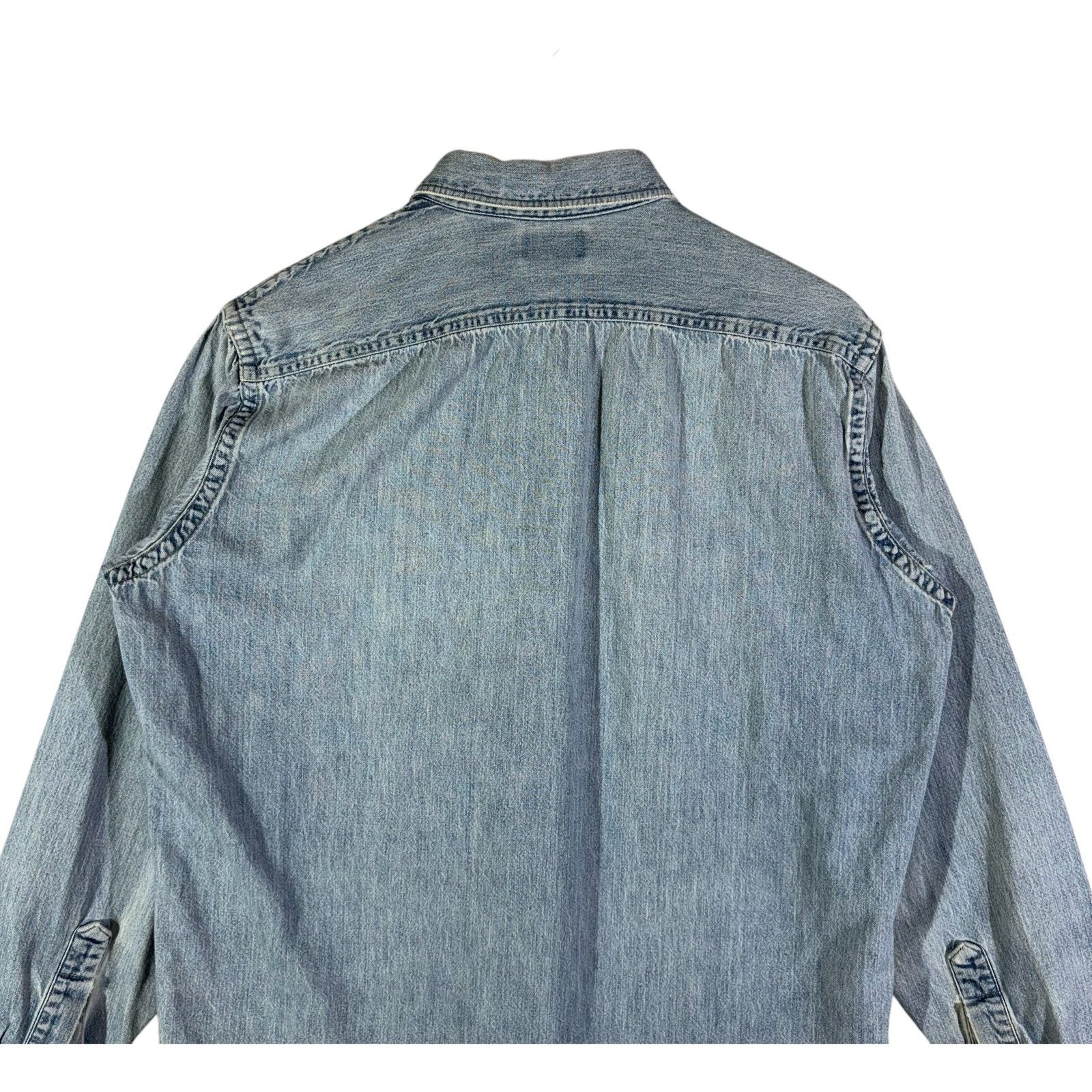 L.L. Bean Vintage L.L. Bean Denim Snap-On Long Sleeve Button Up XL Size US XL / EU 56 / 4 - 6 Thumbnail
