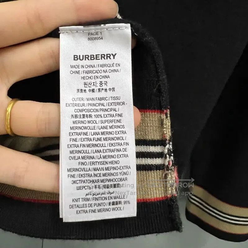 Burberry Burberry Black Wool Long Sleeve Sweater. Size XL / US 12-14 / IT 48-50 - 3 Thumbnail