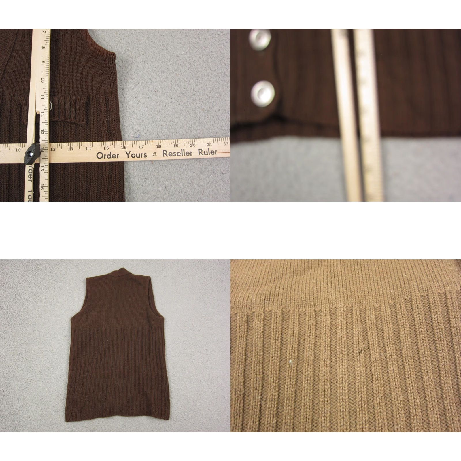 Vintage VINTAGE Country Set Vest Womens XS Brown 100% Wool 70s Knit Sleeveless V-Neck Size XS / US 0-2 / IT 36-38 - 8 Thumbnail