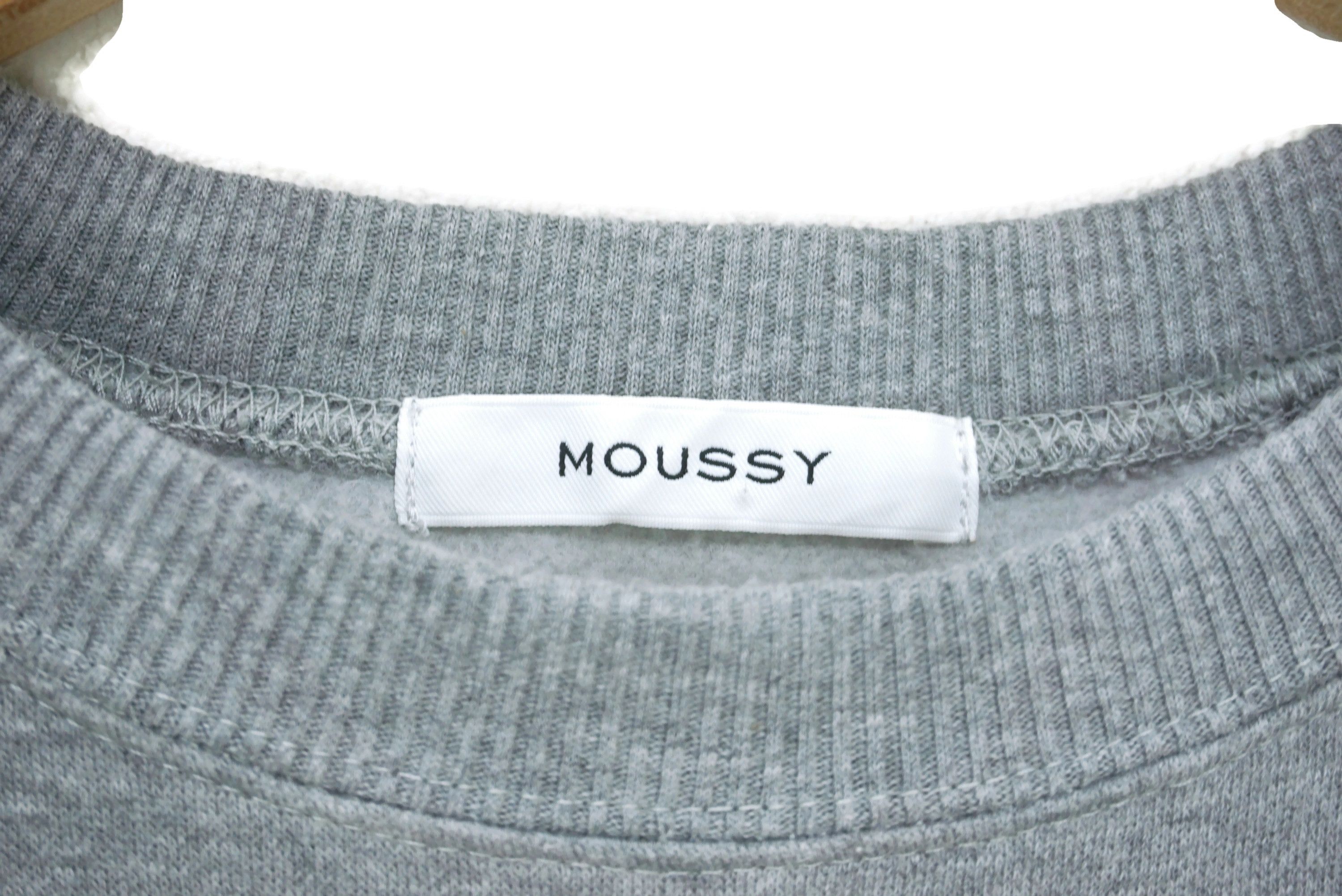 Japanese Brand Moussy Cropped Sweatshirt Size M Japanese Heather Gray Size M / US 6-8 / IT 42-44 - 7 Thumbnail