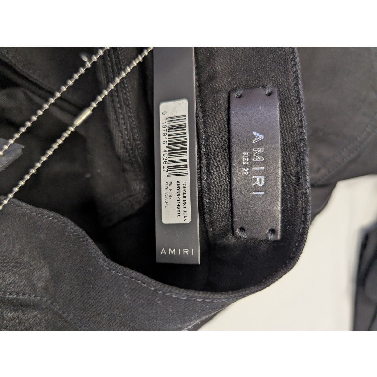 Amiri o1rshd1 Boucle MX1 Denim Jeans in Black Overdyed Size US 32 / EU 48 - 23 Thumbnail