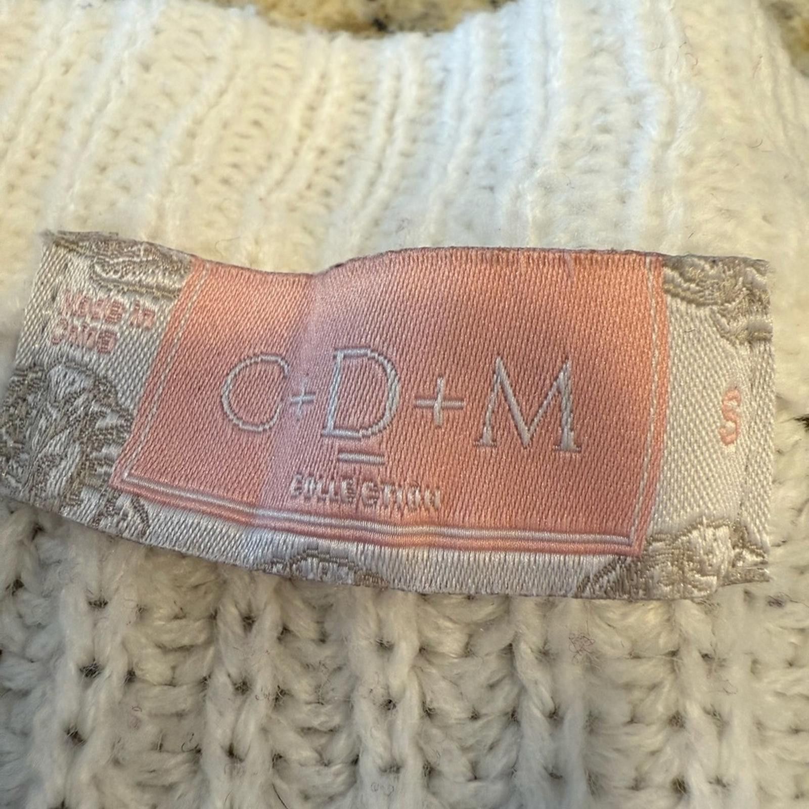 Other C+D+M roomy striped knit sweater white pink rust black SZ SM Size S / US 4 / IT 40 - 5 Thumbnail