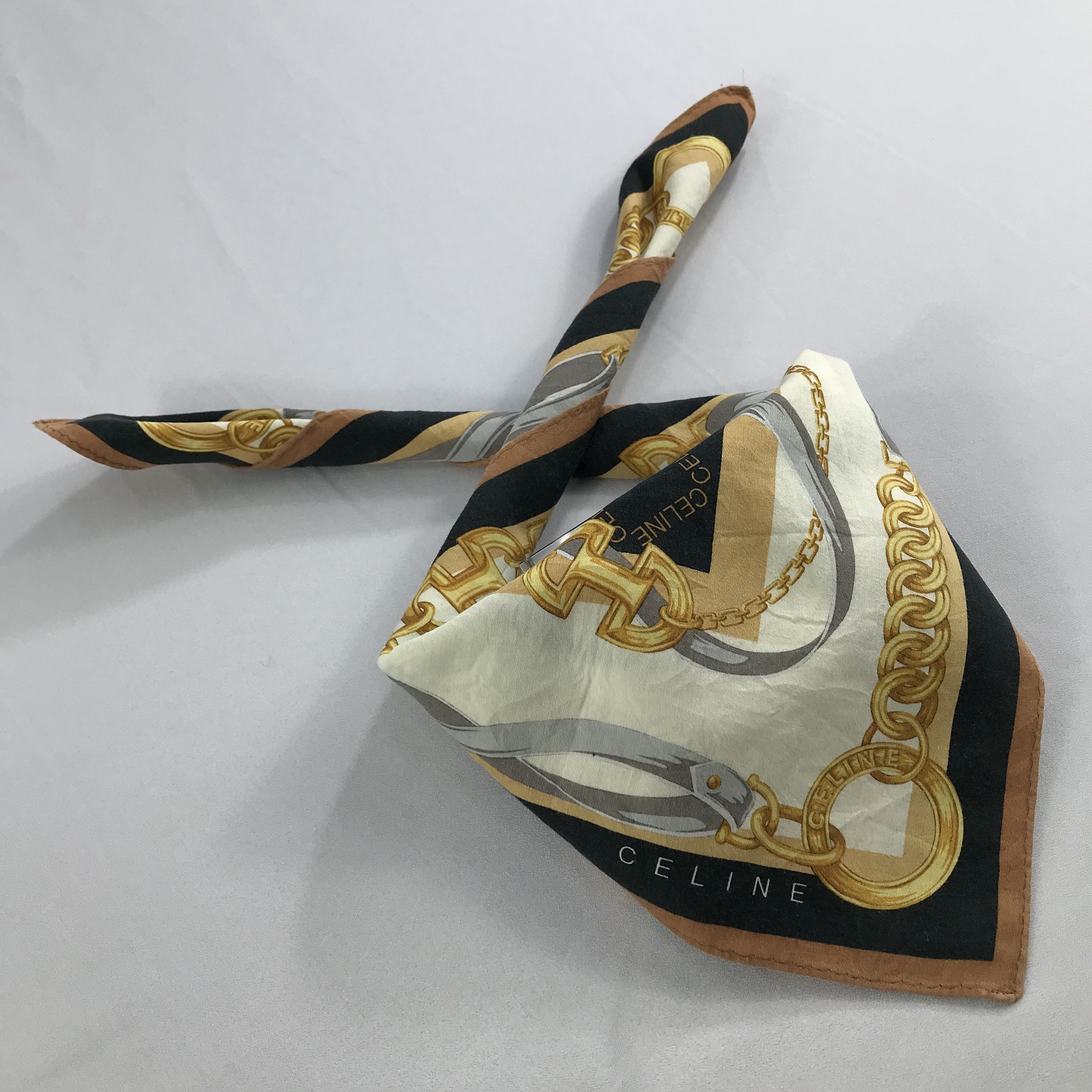 Celine × Vintage Celine Bandana / Handkerchief / Neckerchief - S2611 Size ONE SIZE - 4 Thumbnail