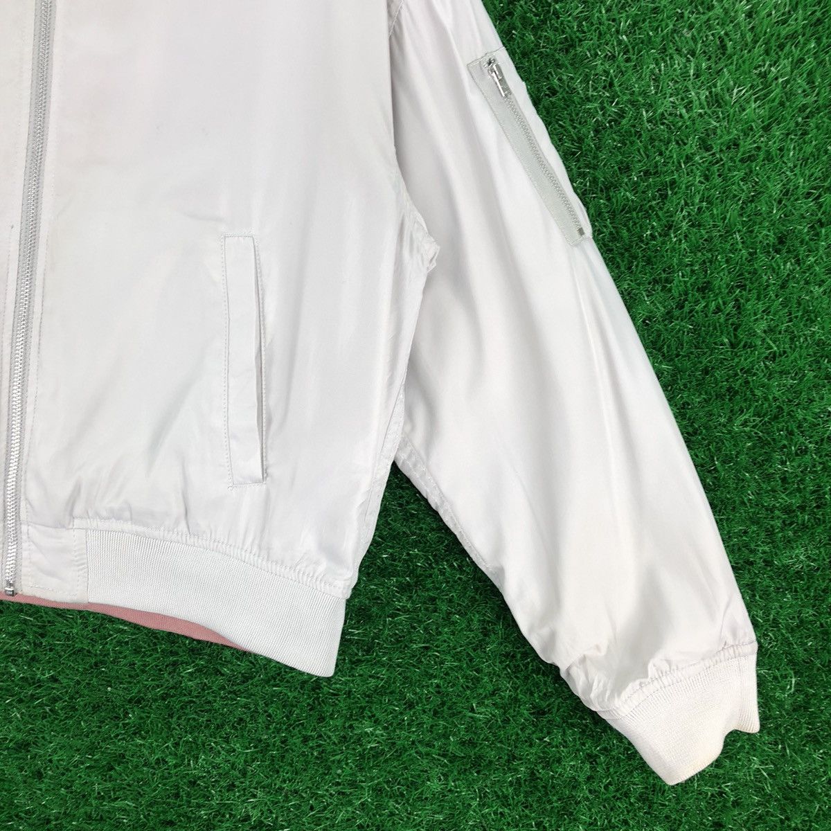 Japanese Brand Bomber Reversible Jacket Velvet by Earth Music & Exology Size US XS / EU 42 / 0 - 6 Thumbnail