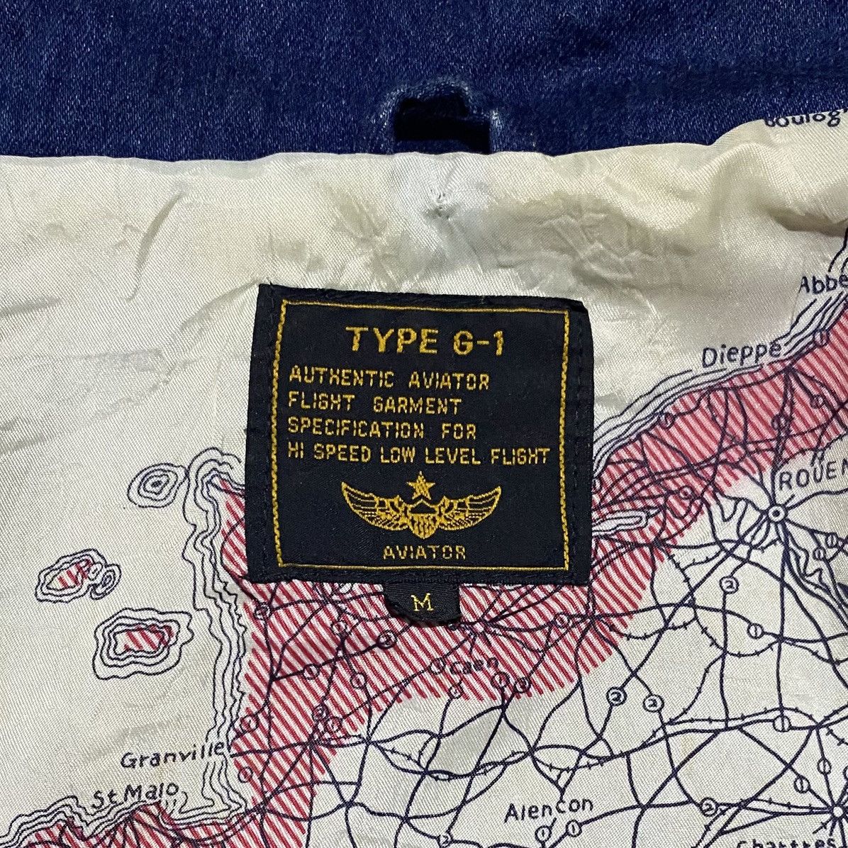 Buzz Rickson's VINTAGE G1 Denim Flight Jacket full patches Size US M / EU 48-50 / 2 - 4 Thumbnail