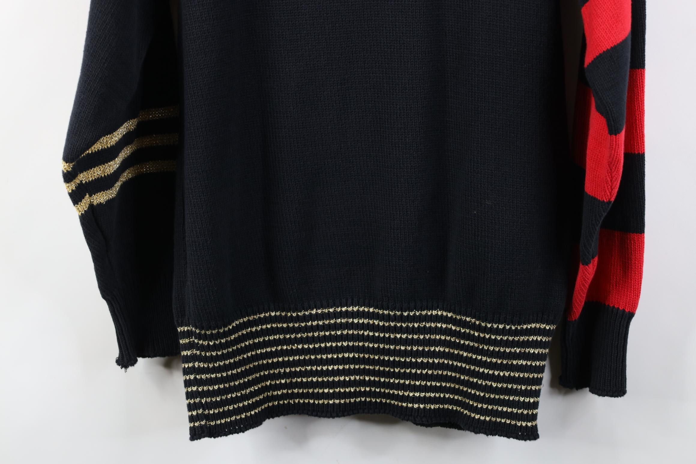 Vintage Vintage 90s Streetwear Save the Sea Boat Collared Sweater Size XXL / US 16-18 / IT 52-54 - 13 Thumbnail