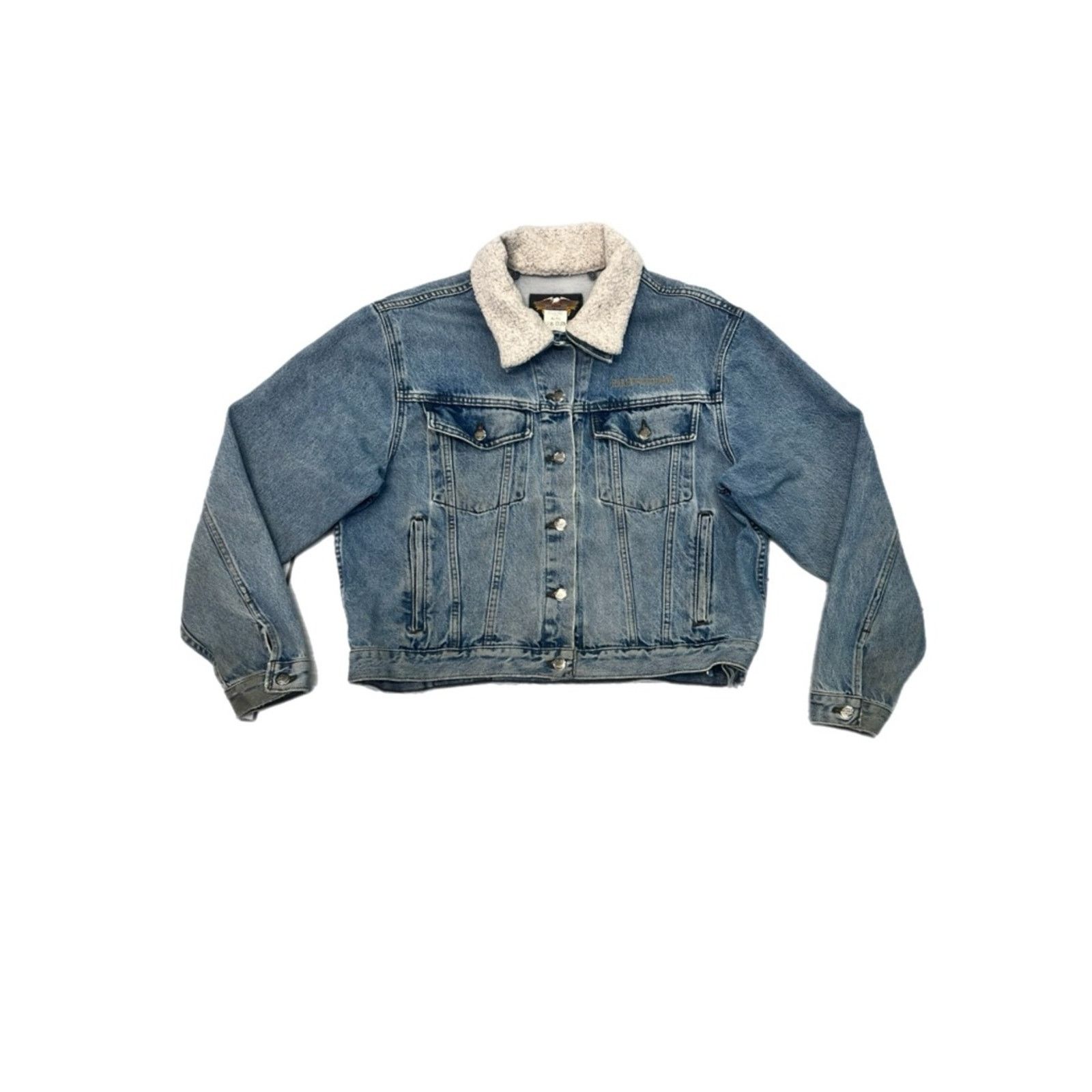 Harley Davidson Vintage Harley-Davidson Sherpa Lined Denim Jacket Size US XL / EU 56 / 4 - 1 Thumbnail