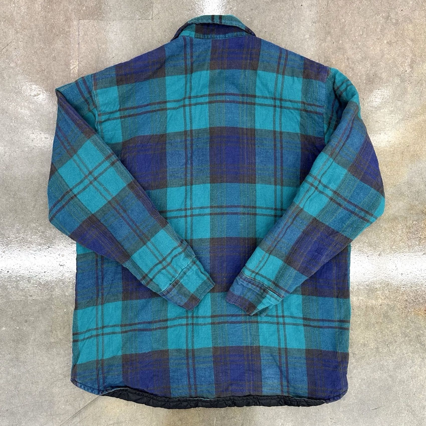 Sears VINTAGE Sears The Men’s Store Blue Plaid Flannel Quilted Lined Jacket Large 80s Size US L / EU 52-54 / 3 - 5 Thumbnail