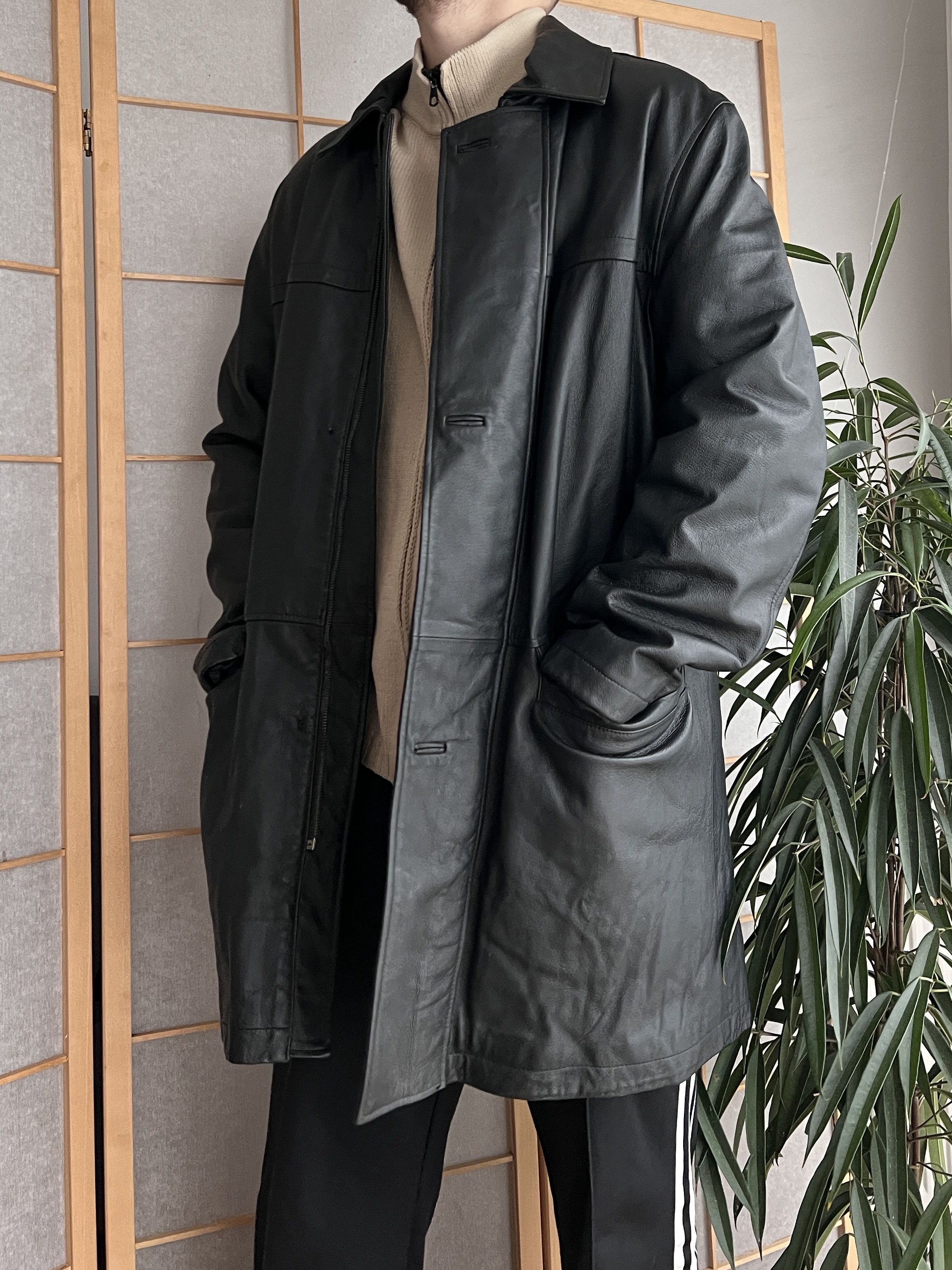 If Six Was Nine 14th Addiction Yohji Yamamoto style leather jacket LGB coat Size US XL / EU 56 / 4 - 9 Thumbnail