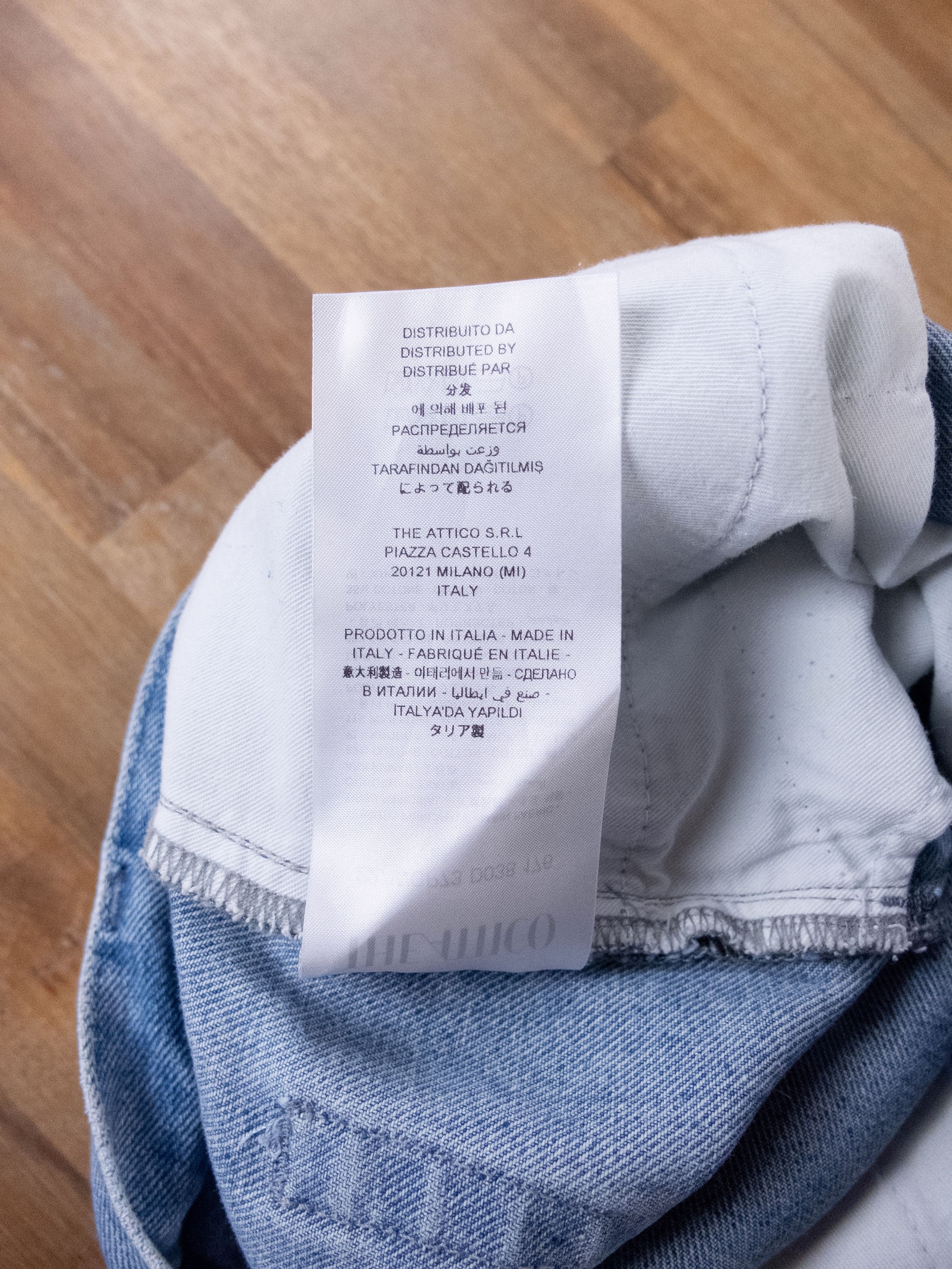 The Attico THE ATTICO light blue boyfriend jeans 26 authentic NWT Size 26" / US 2 / IT 38 - 10 Thumbnail