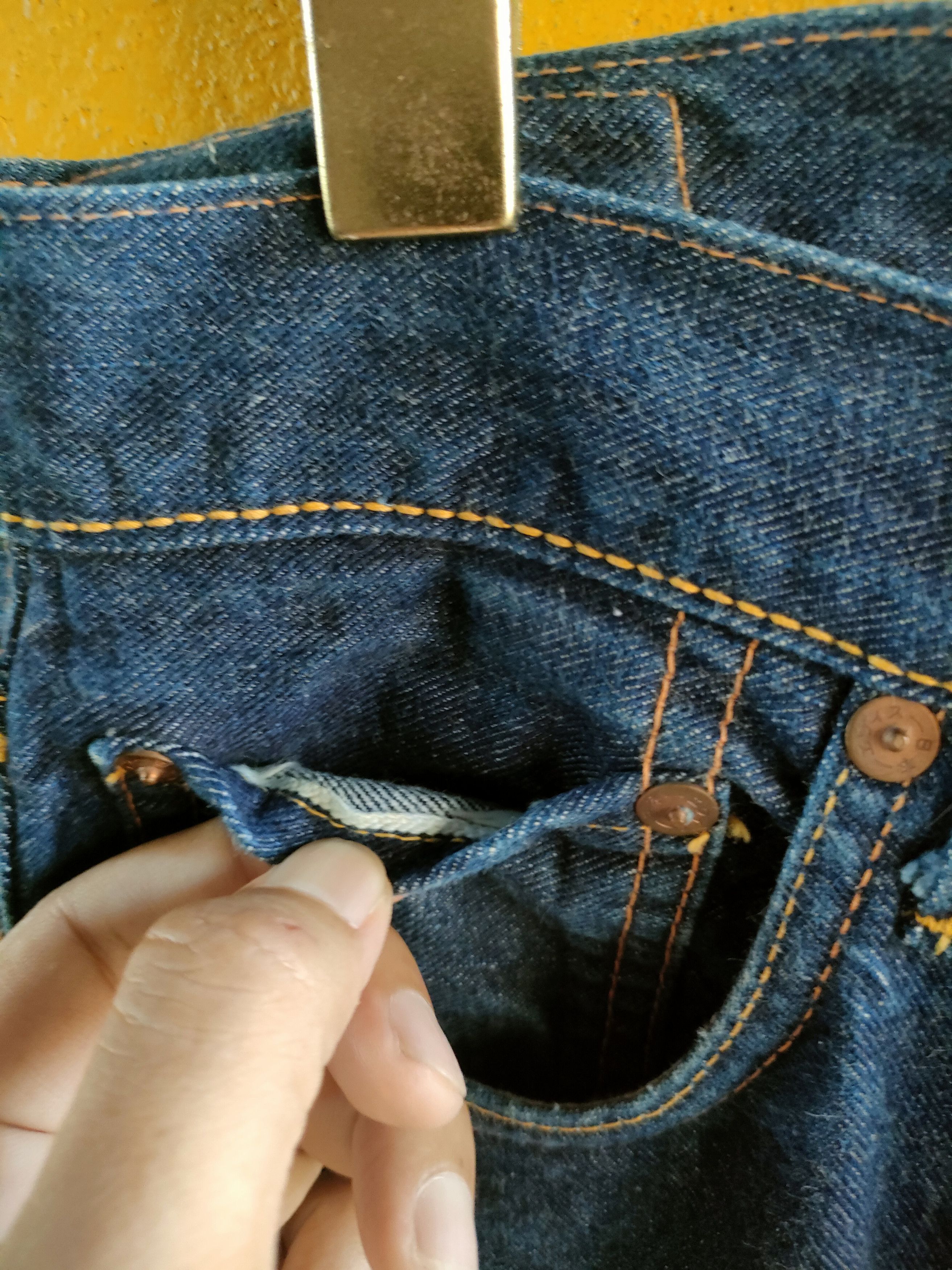 Evisu × Japanese Brand Evisu Embroided Seagull Gold/Silver Selvedge Jeans Size US 33 - 6 Thumbnail