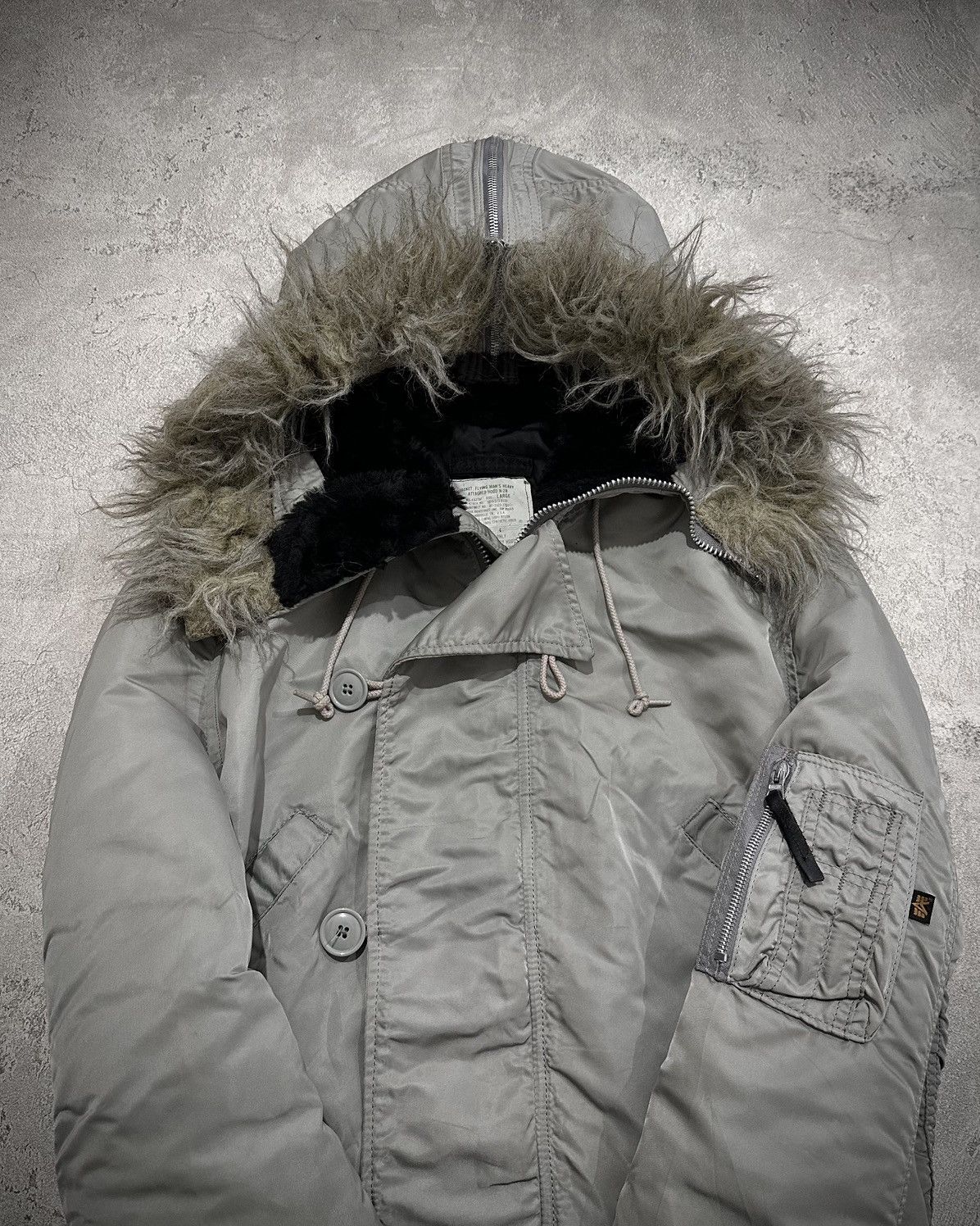Alpha Industries Vintage Alpha Industries Attached Hood N-2b Jacket Size US L / EU 52-54 / 3 - 3 Thumbnail