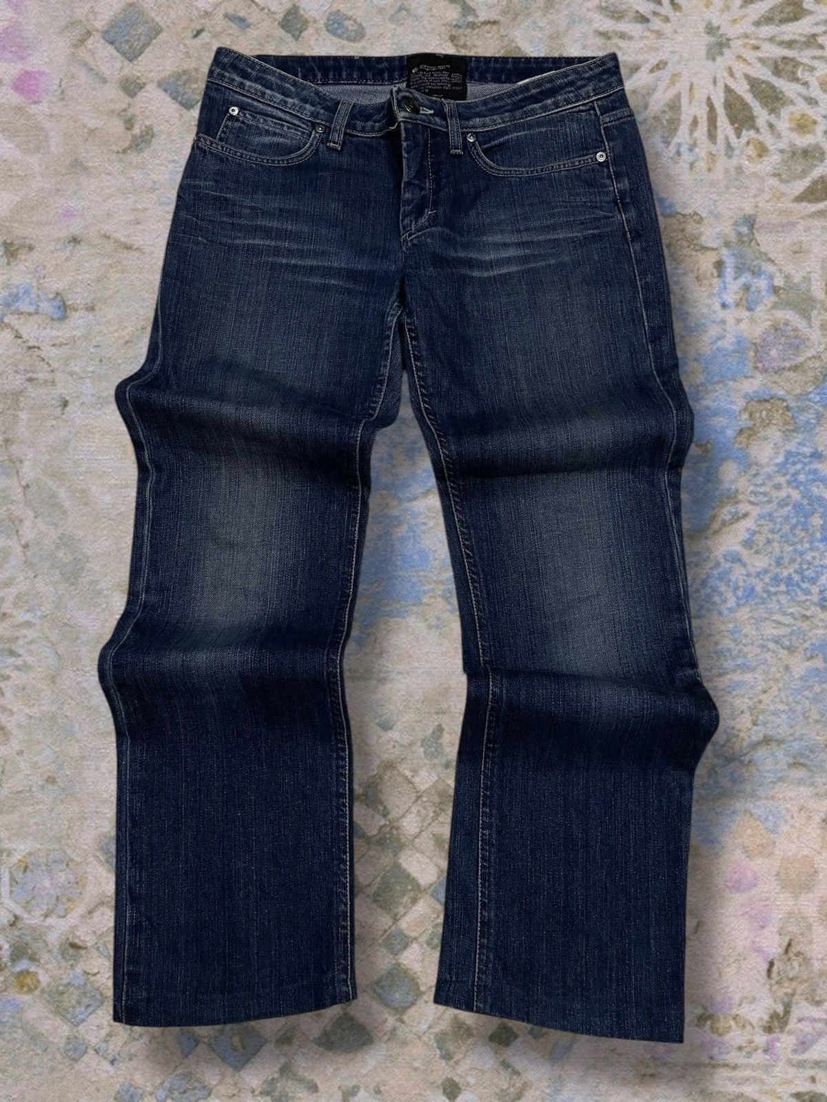 パンツ Acne Studios 1992M Vintage Blue 29/30 Acne Studios - 1992M Straight-Leg Distressed Jeans - Blue