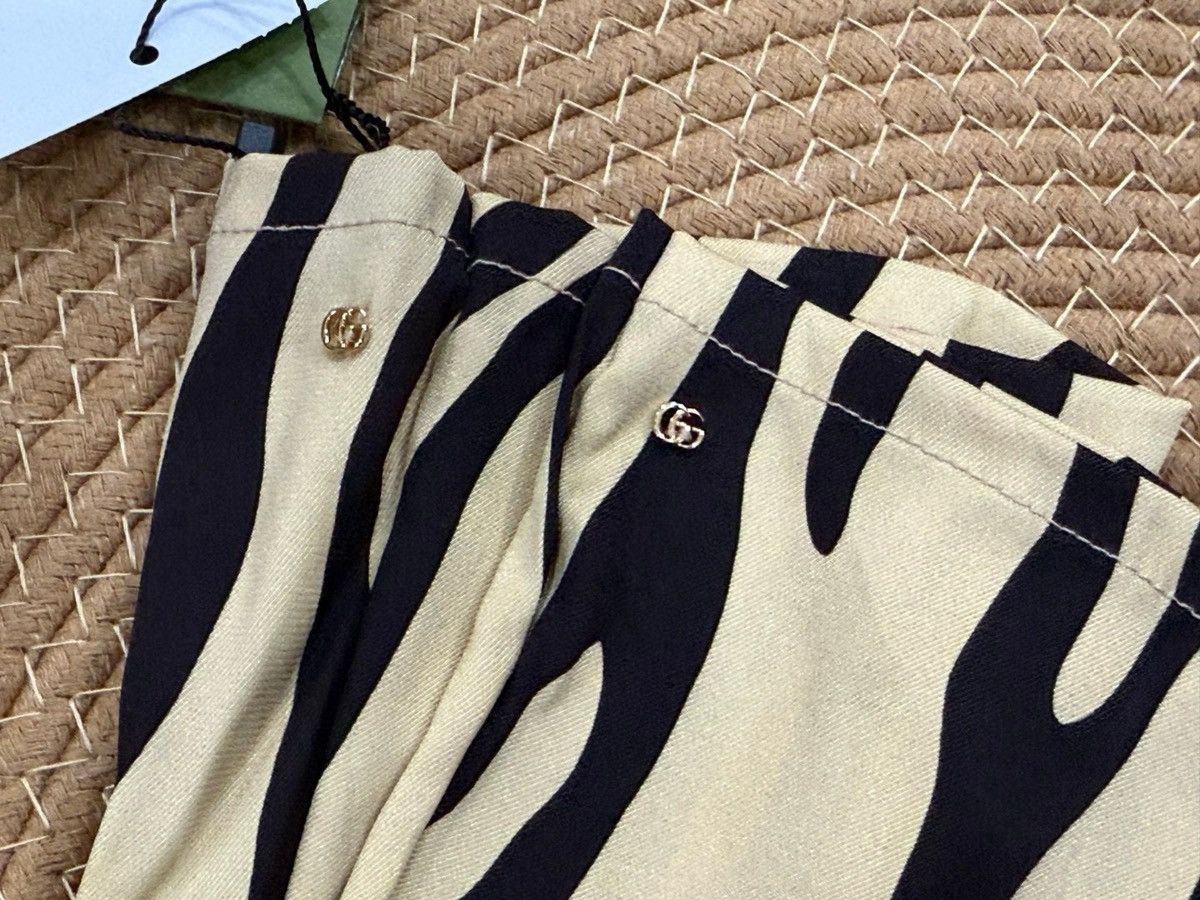 Gucci Zebra Print Twill Gloves Size ONE SIZE - 5 Thumbnail