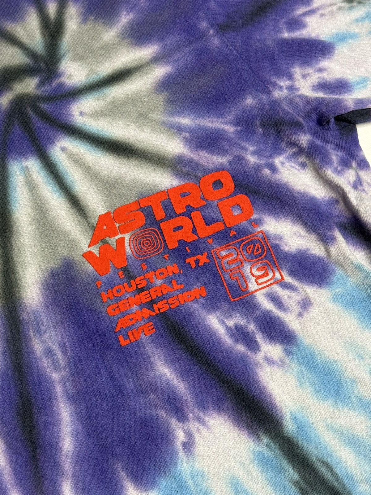 Travis Scott Astroworld Festival 2018 Tee "Tie-Dye" [ L ] Worn 1x Size US XL / EU 56 / 4 - 2 Thumbnail