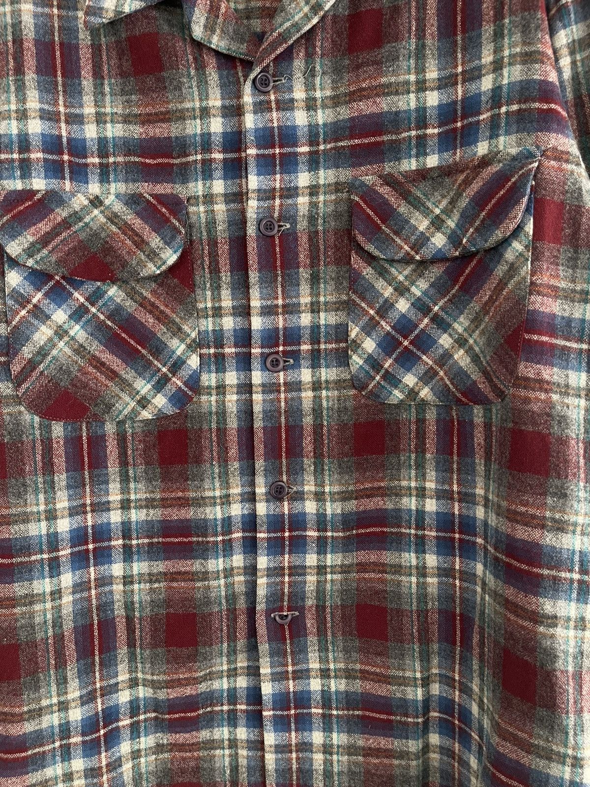 Pendleton Vintage Pendleton Virgin Wool Plaid Flannel Made in USA Size US L / EU 52-54 / 3 - 3 Thumbnail