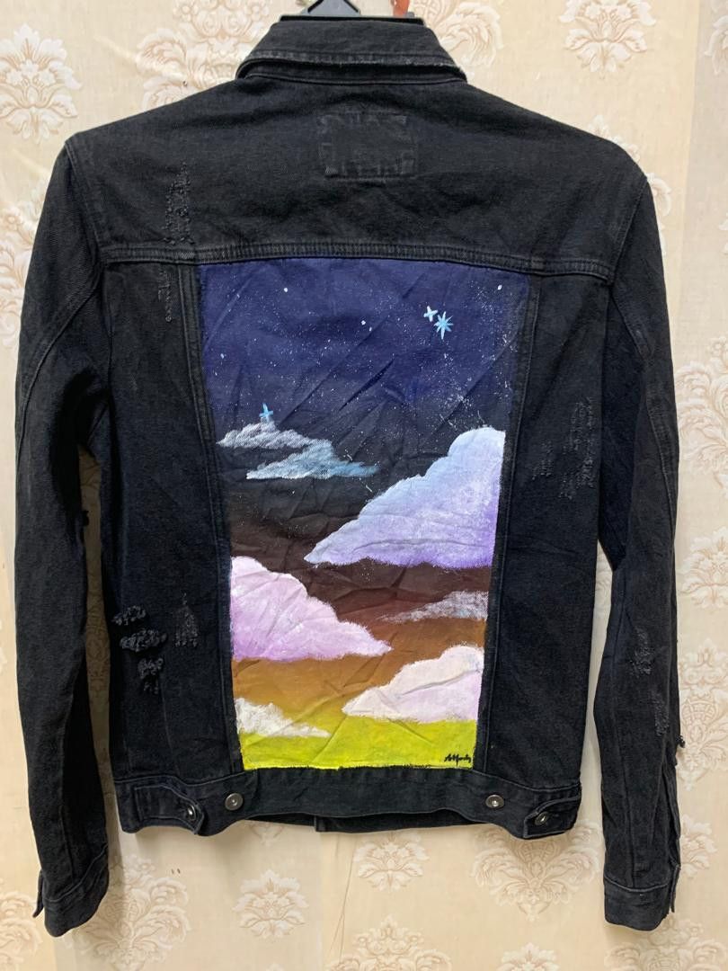 Forever 21 FOREVER 21 DENIM JACKET DISTRESSED OIL PAINTING GRAPHICS Size US M / EU 48-50 / 2 - 2 Thumbnail