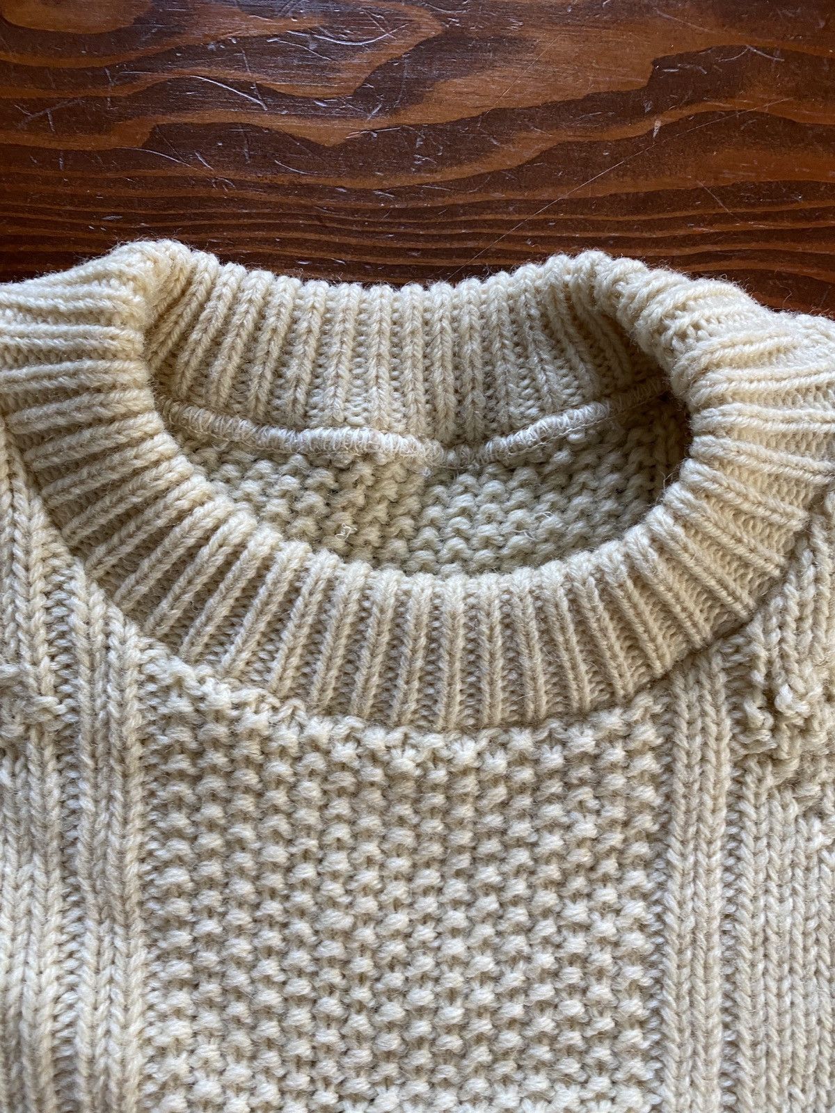 Vintage Vintage 60’s/70’s Cream Fisherman Knit Sweater Size US M / EU 48-50 / 2 - 4 Thumbnail