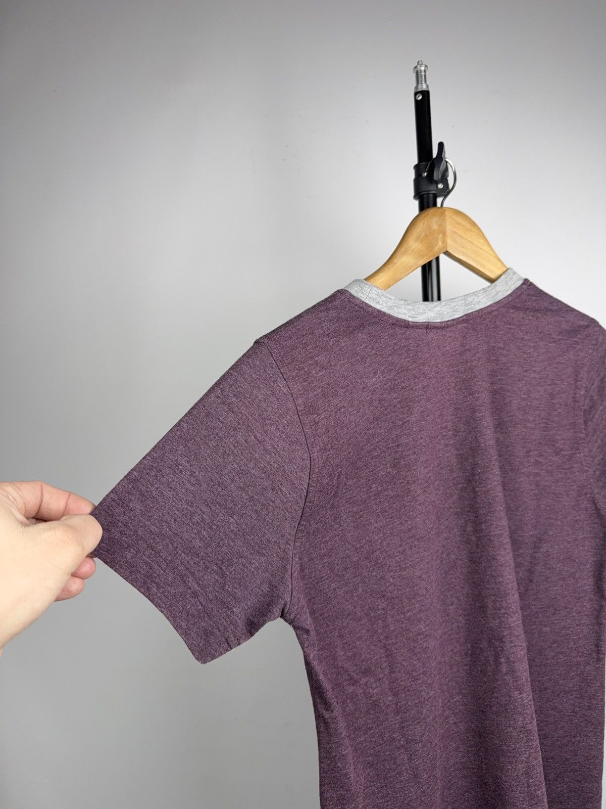 Puma Vintage 90s Puma Minimal Logo Tee Heather Purple Sportwear Size M / US 6-8 / IT 42-44 - 8 Thumbnail