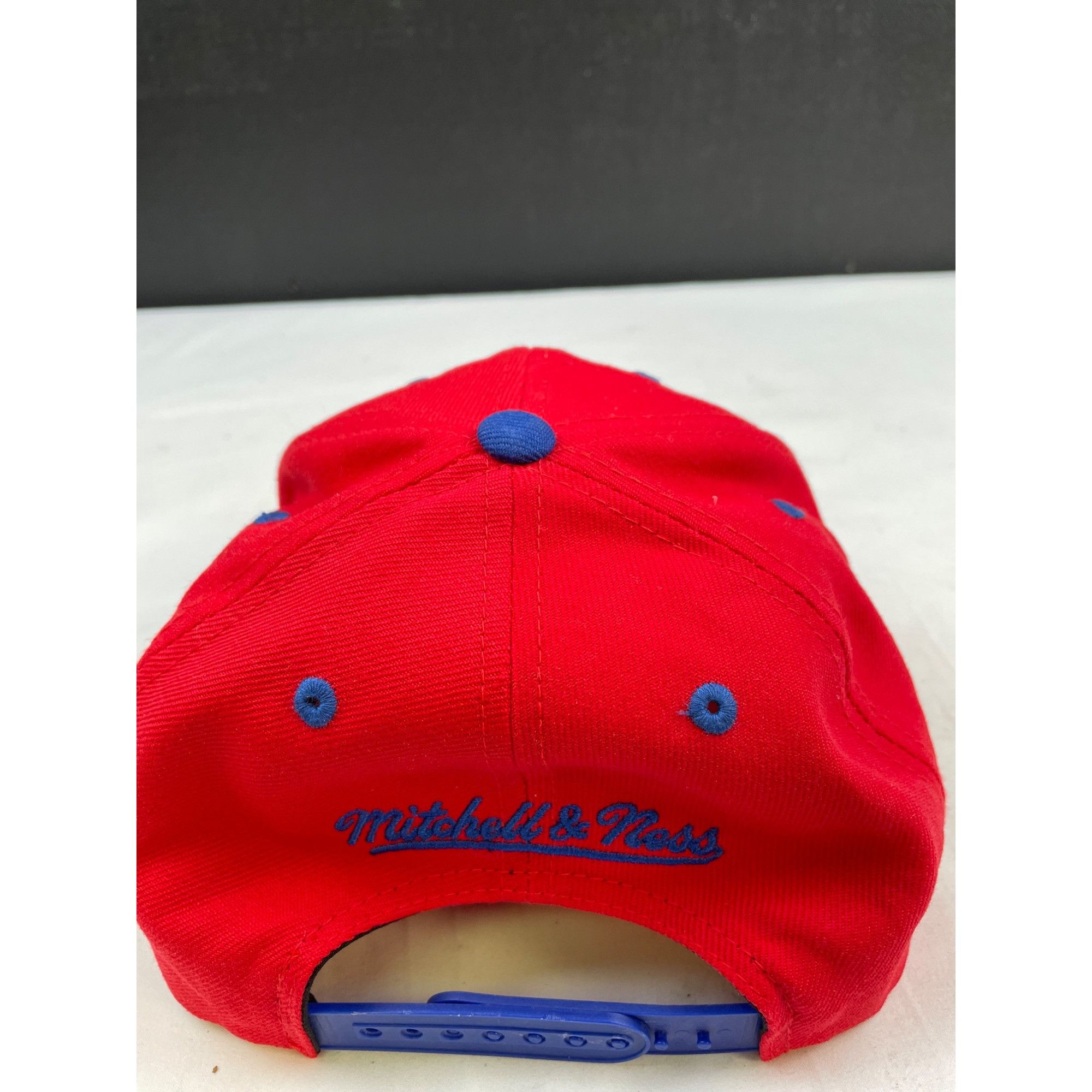 Mitchell & Ness Mitchell & Ness 76ers Red/Blue Unisex Hat /Cap Adjustable fi Size ONE SIZE - 4 Thumbnail