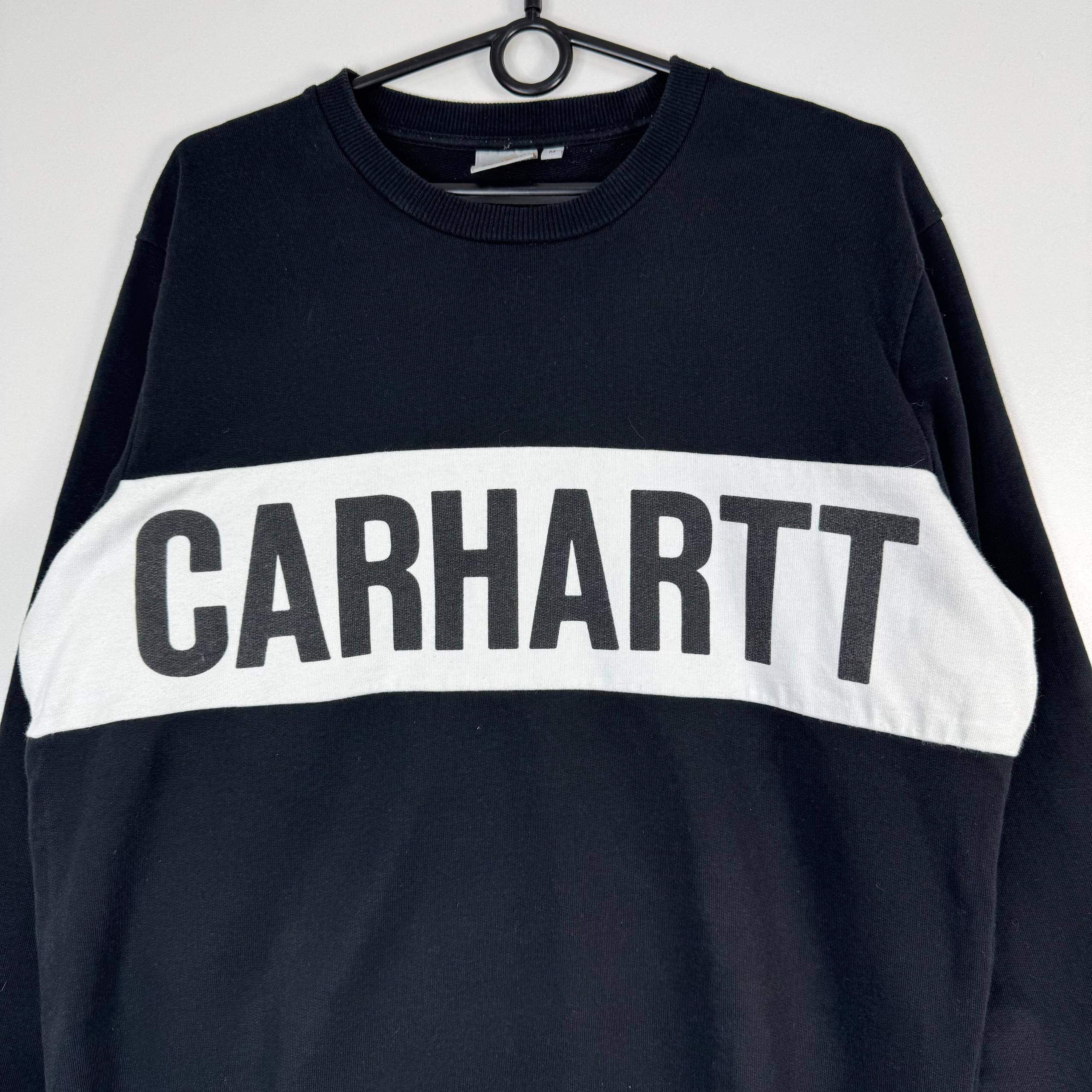 Carhartt Carhartt Big Logo Crewneck Sweatshirt Black Mens Size M Size US M / EU 48-50 / 2 - 2 Thumbnail