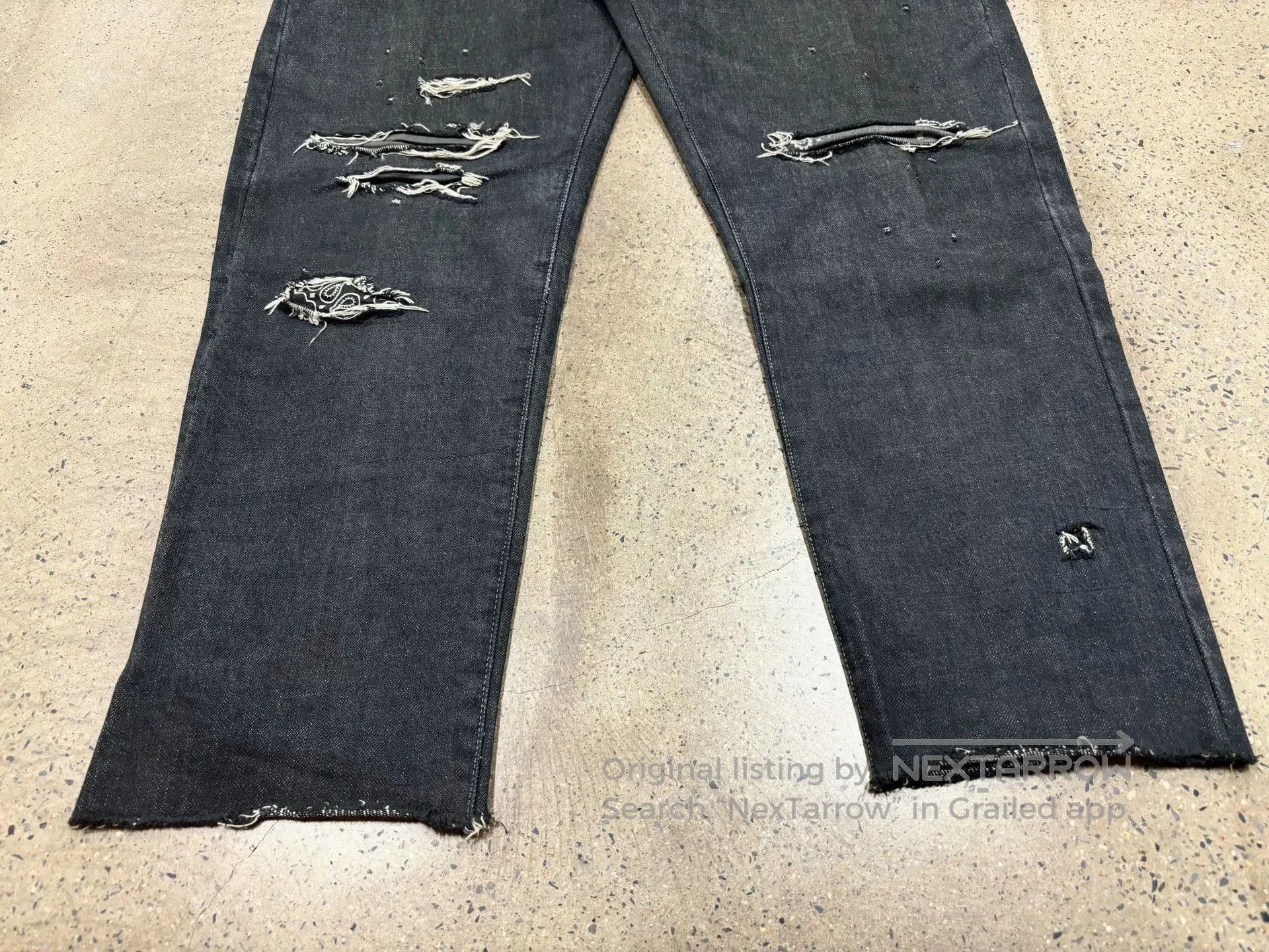 Visvim visvim journeyman black distressed denim pants. Size US 43 - 6 Thumbnail