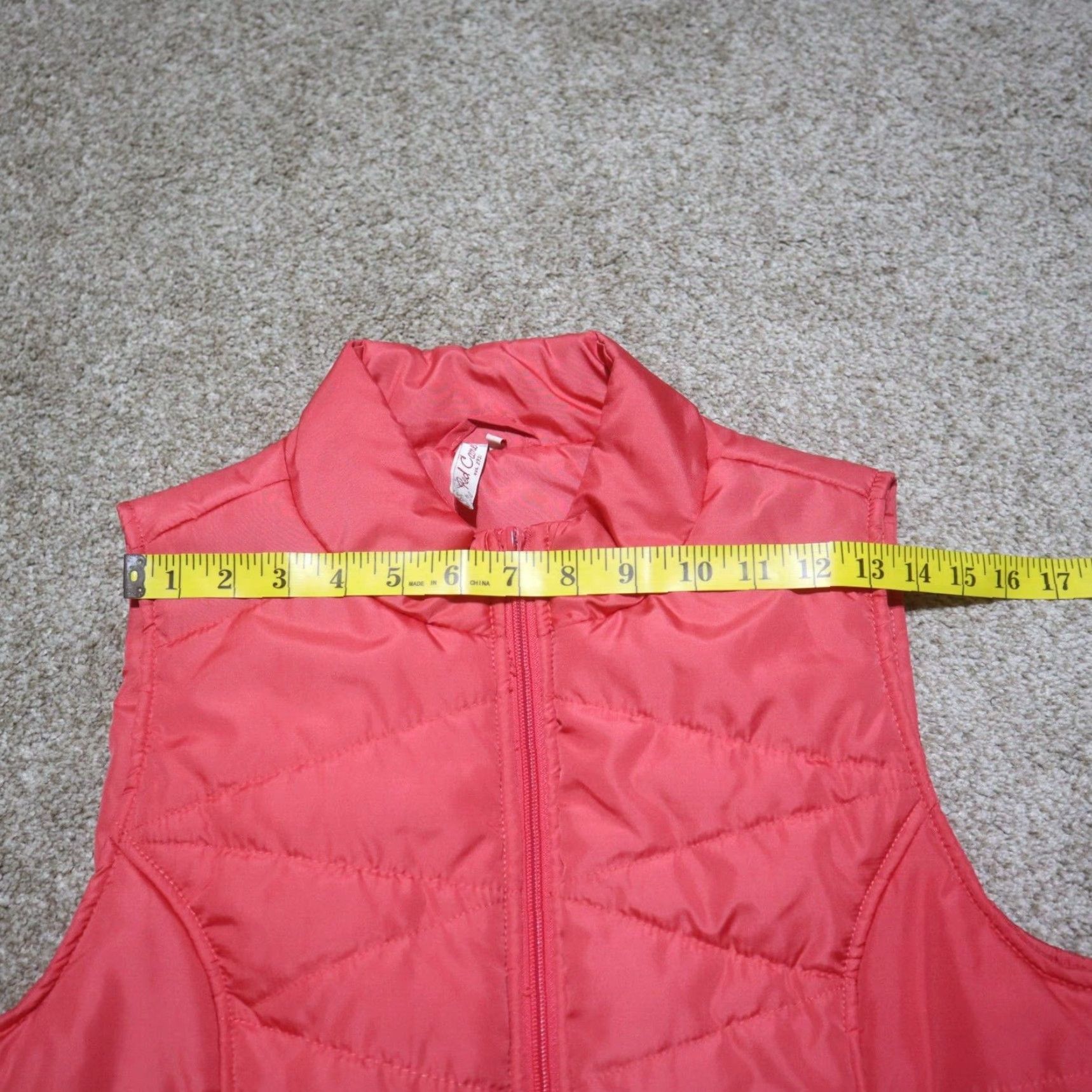 Camel Red Camel Jacket Vest Women M Red Puffer Solid 90s? Size M / US 6-8 / IT 42-44 - 4 Thumbnail