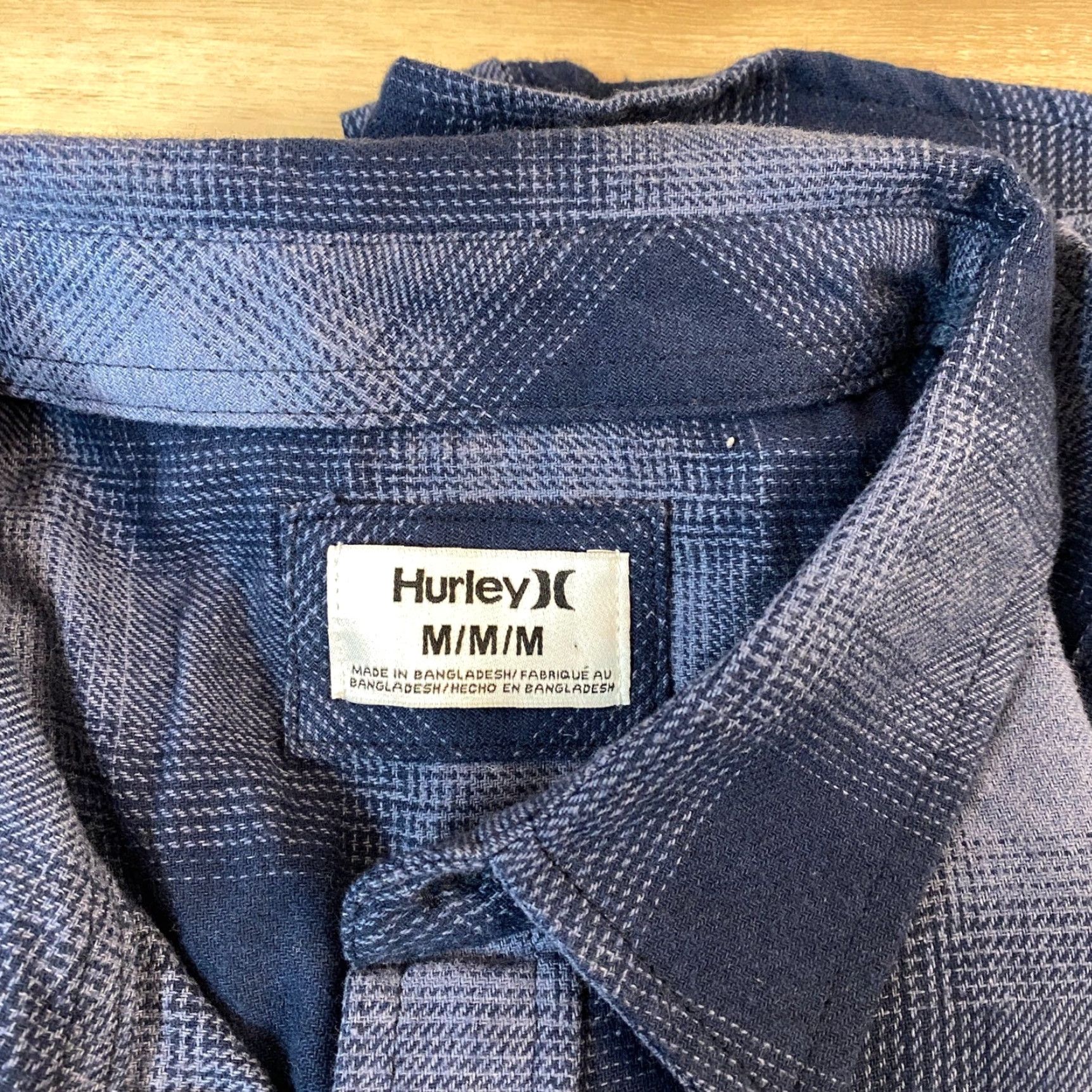 Hurley Hurley Flannel Shirt Mens Medium Blue Plaid Long Sleeve Button-Up Casual Size US M / EU 48-50 / 2 - 2 Thumbnail
