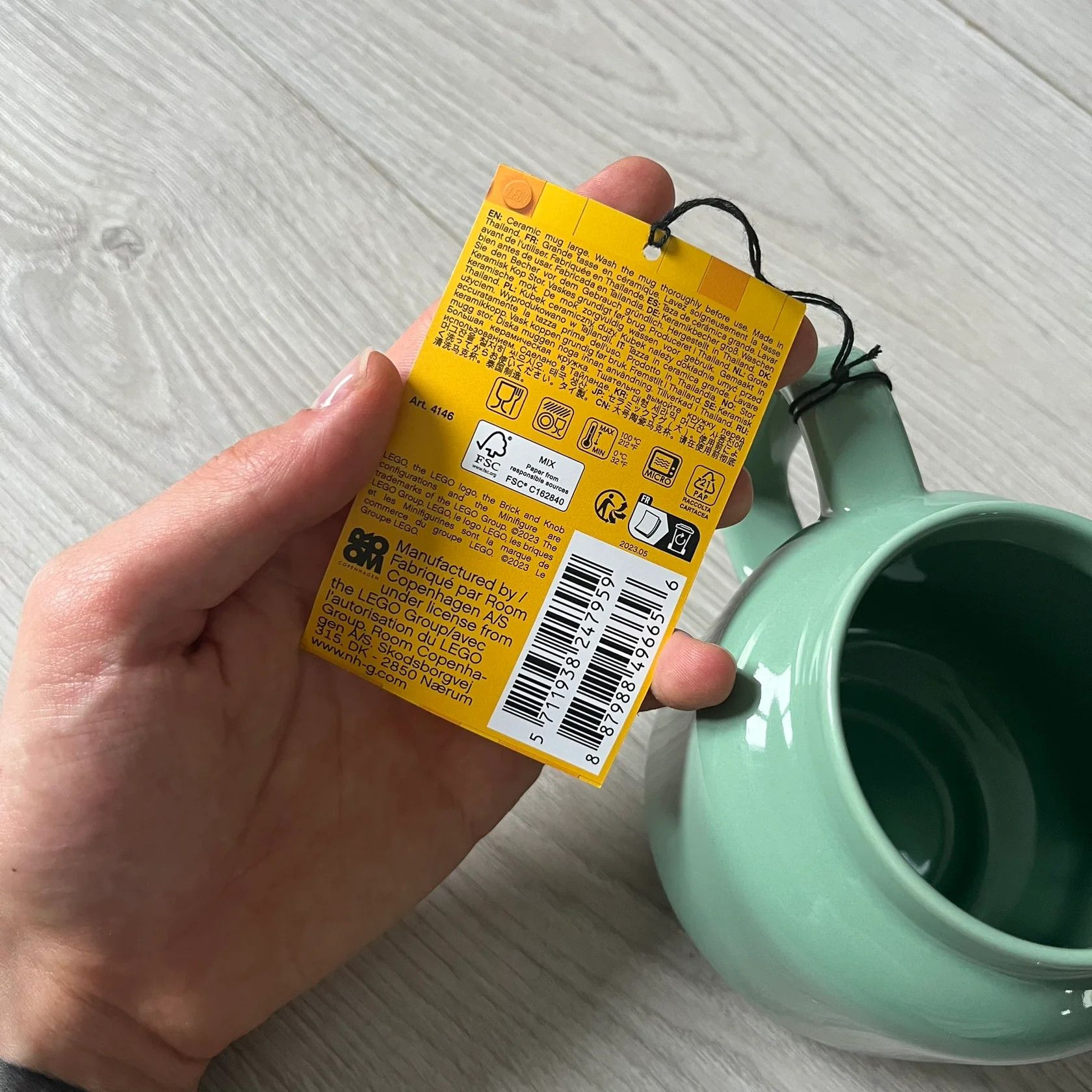 LEGO Large LEGO Green Skeleton Ceramic Mug Size ONE SIZE - 5 Thumbnail
