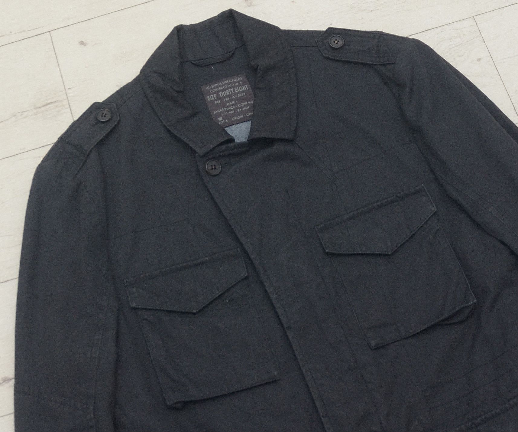 Allsaints × Vintage AllSaints Spitalfields Merchant Distressed Field Jacket Army Size US M / EU 48-50 / 2 - 2 Thumbnail