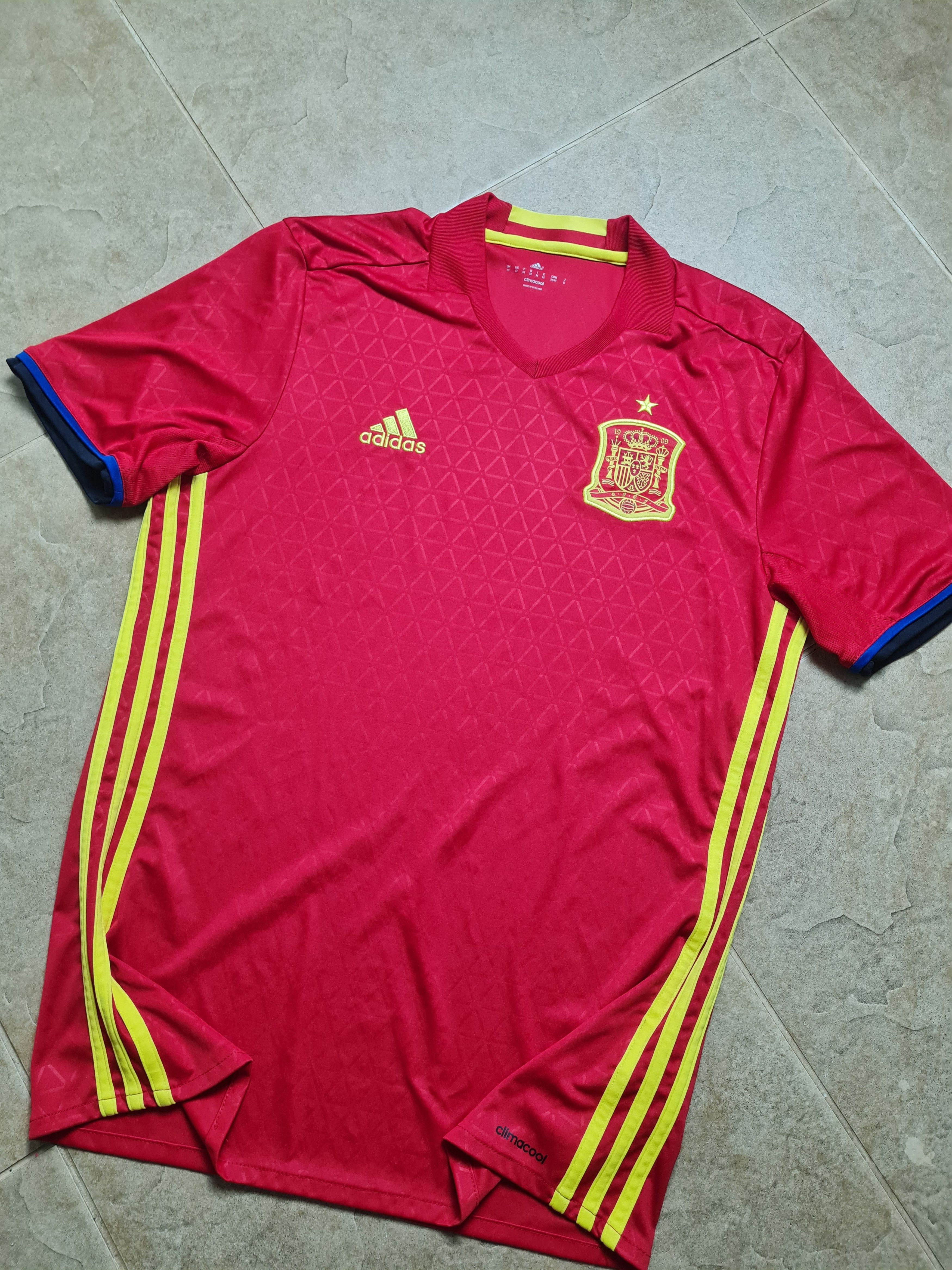 Adidas JERSEY SPAIN 2016-17 HOME SHIRT ADIDAS AI4411 SHIRT SOCCER Size US M / EU 48-50 / 2 - 6 Thumbnail