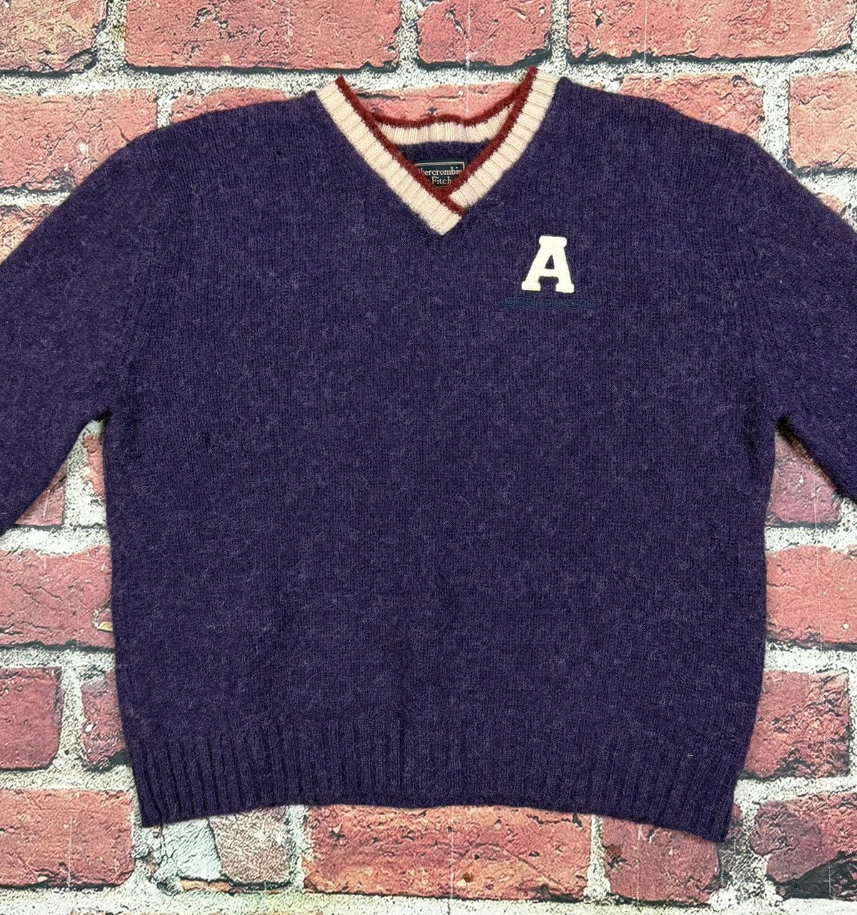 Abercrombie & Fitch Vintage Abercrombie Fitch Shetland Wool Sweater Letterman Size M / US 6-8 / IT 42-44 - 2 Thumbnail