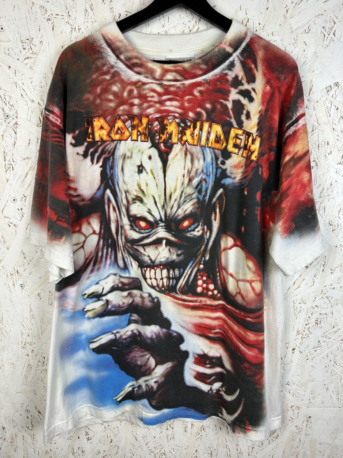 Band Tees 90s Iron Maiden Virtual 1998 Rare AOP Metal T-Shirt XL Size US XL / EU 56 / 4 - 1 Thumbnail
