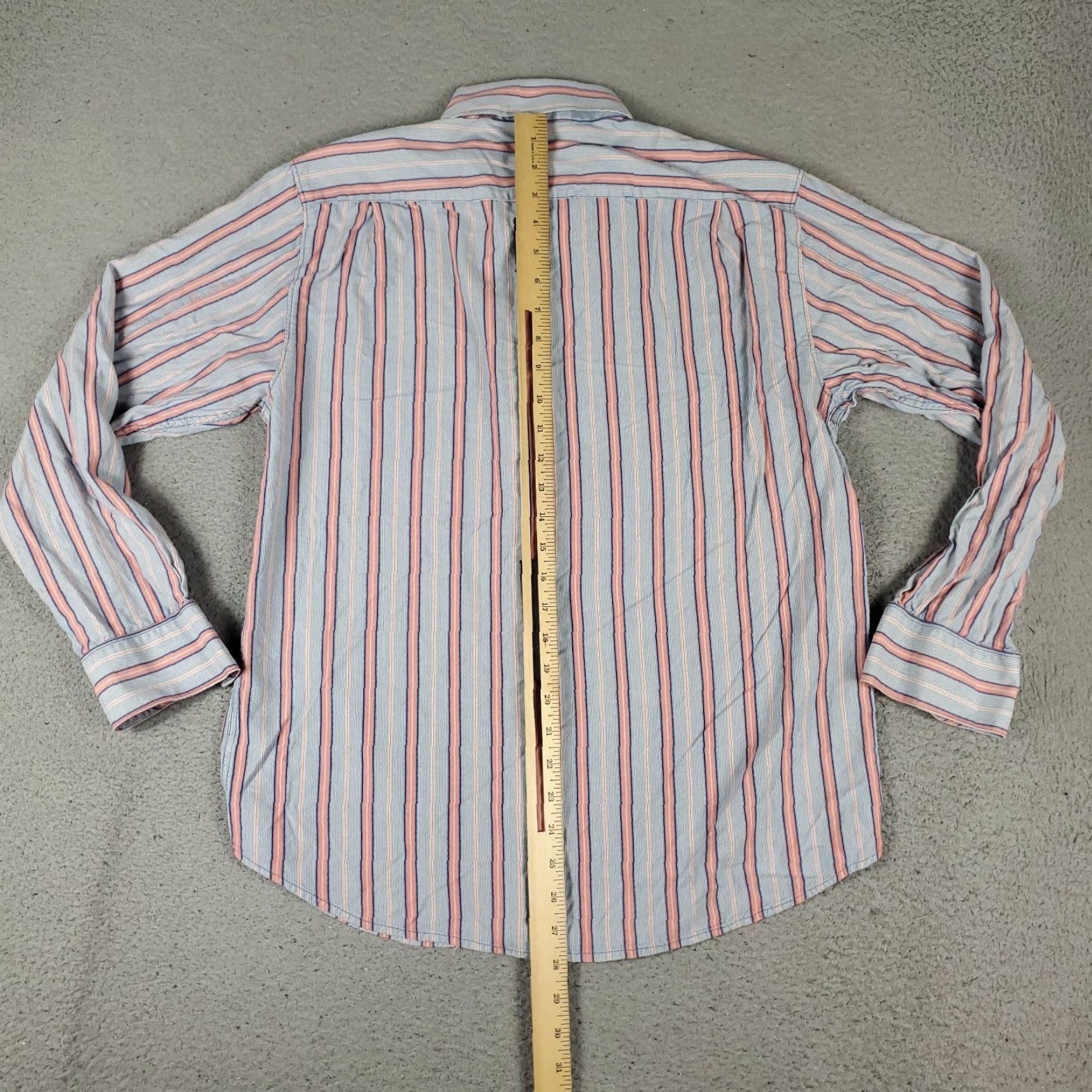 Tommy Bahama Tommy Bahama Shirt Mens Medium Blue Pink Striped Silk Button Up Long Sleeve Wool? Size US M / EU 48-50 / 2 - 4 Thumbnail