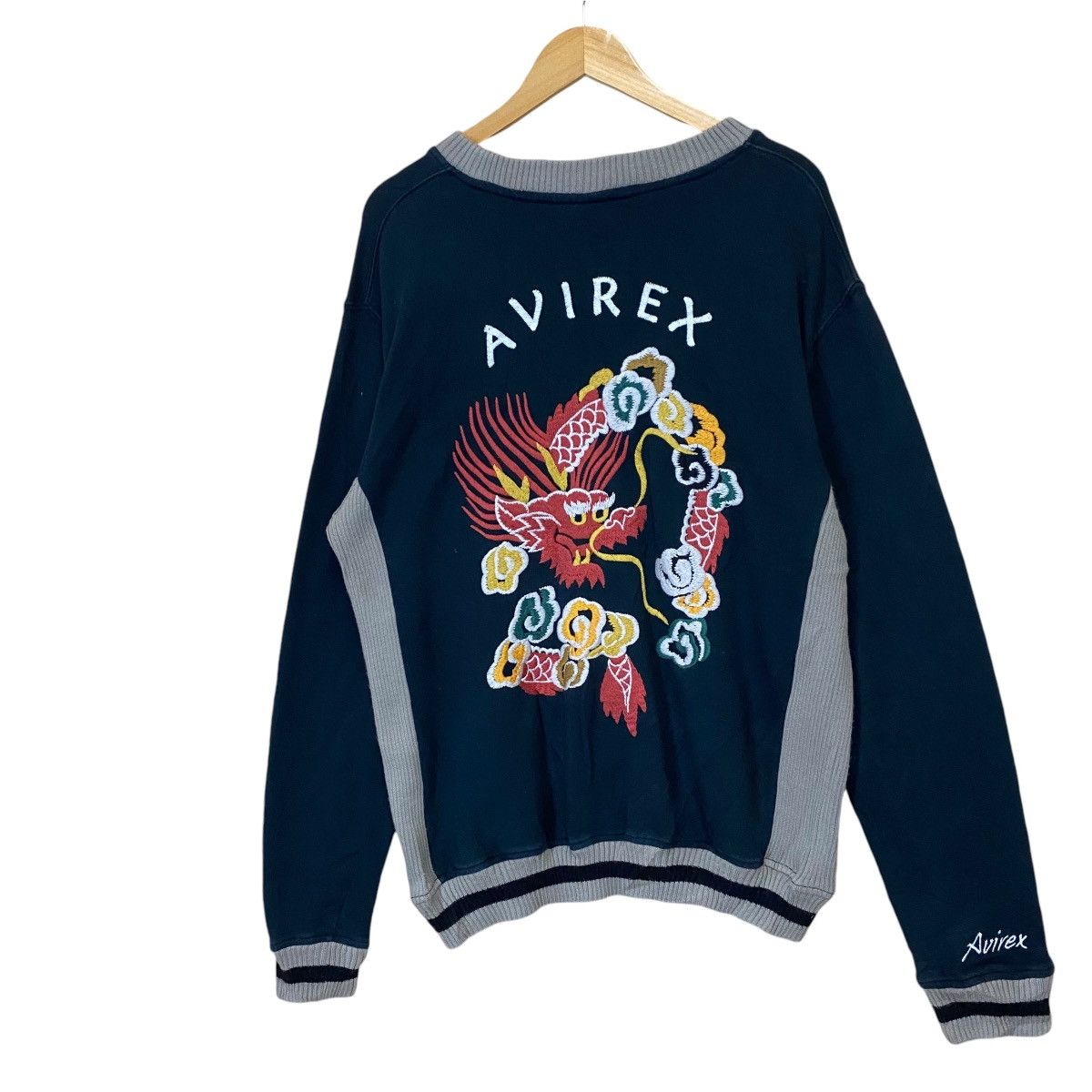Avirex × Vintage Vintage 90s Avirex Dragon Big Logo Crewneck Sweatshirt Size US XL / EU 56 / 4 - 3 Thumbnail