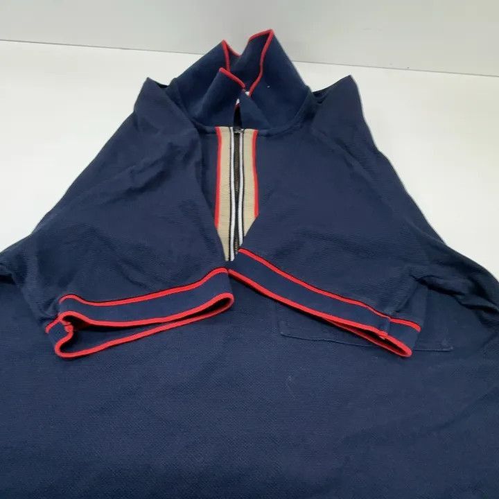 Burberry Burberry Burberry Navy Striped Short Sleeve Polo Shirt-250 Size US S / EU 44-46 / 1 - 9 Thumbnail