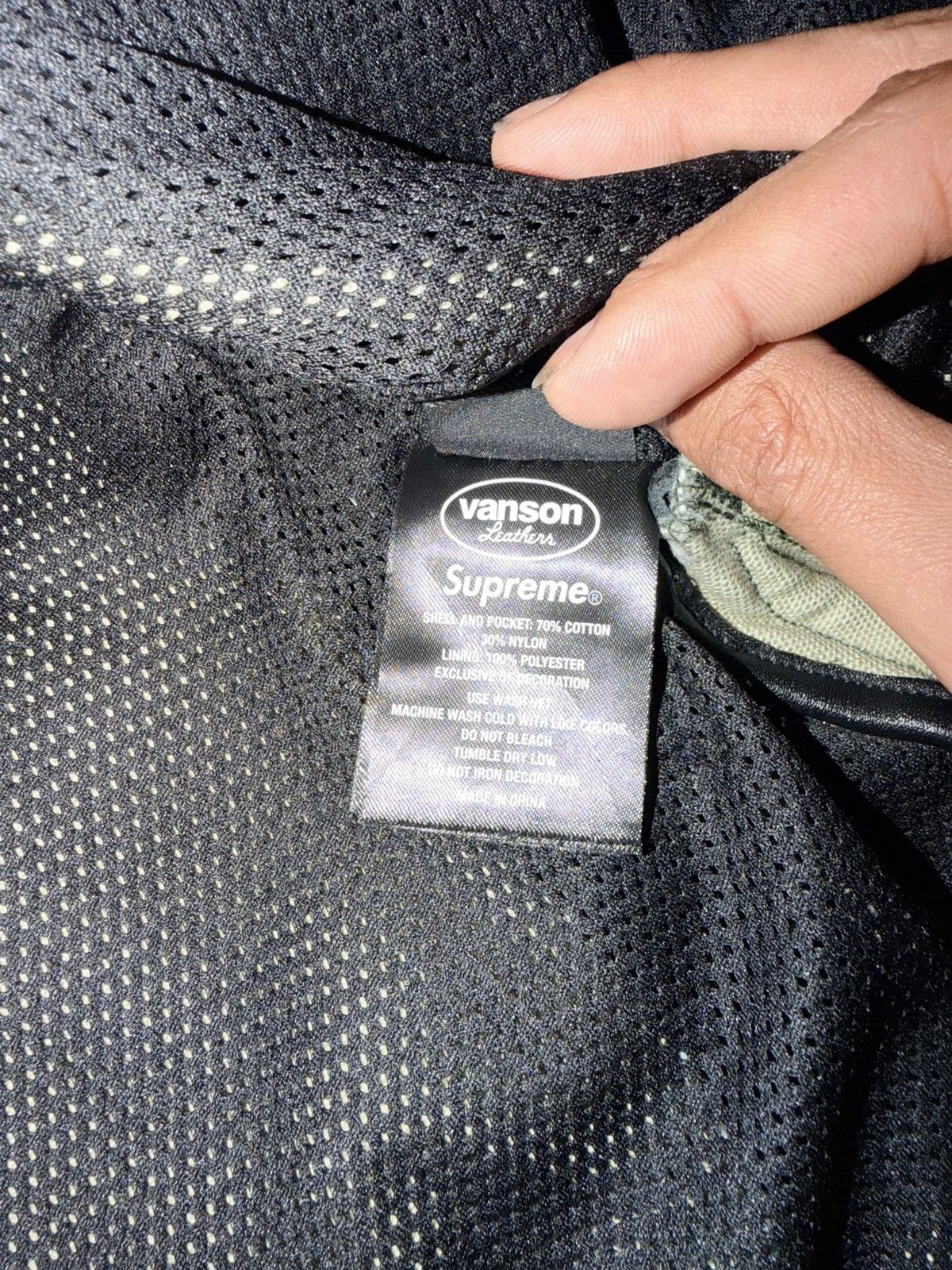 Supreme × Vanson Leathers Supreme Vanson leather cordura jacket Size US L / EU 52-54 / 3 - 15 Thumbnail