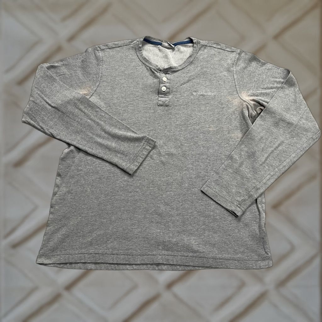 Vintage Columbia Alphine Thistle Henley Shirt Men Medium Gray Long Sleeve Casual Outdoor Size US L / EU 52-54 / 3 - 1 Thumbnail
