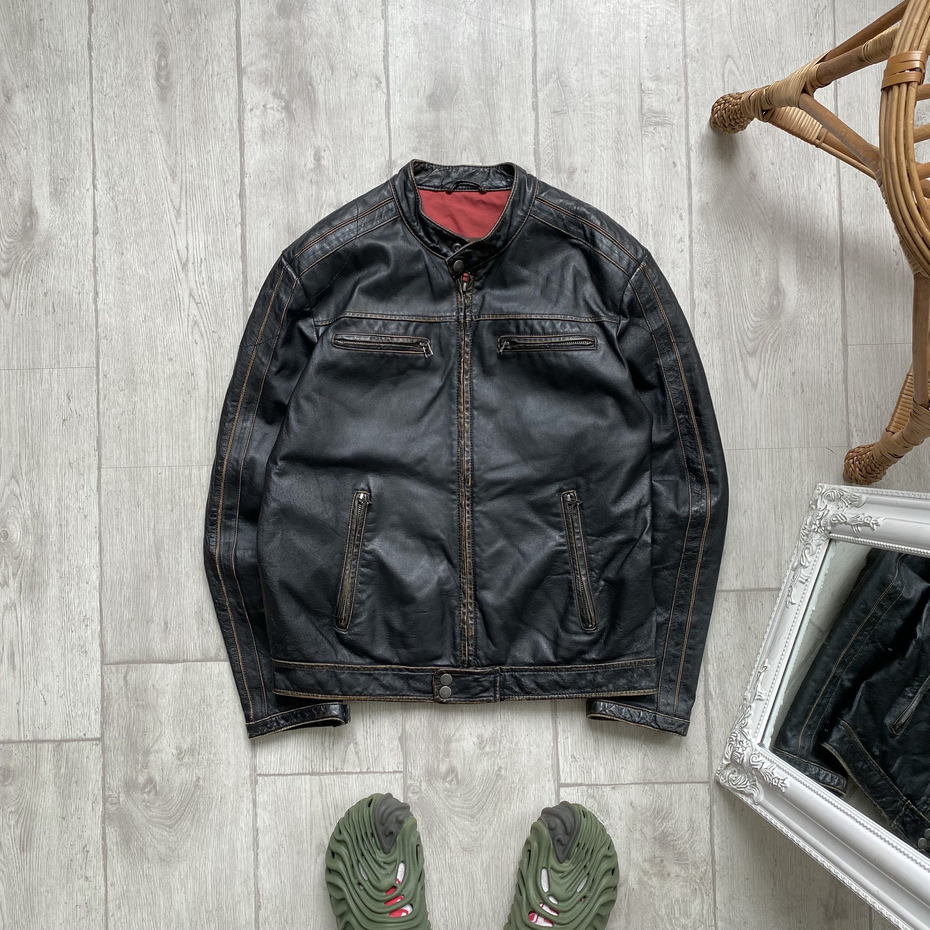 ファー取外可】fur leather down opium 短丈 ジャケット・アウター