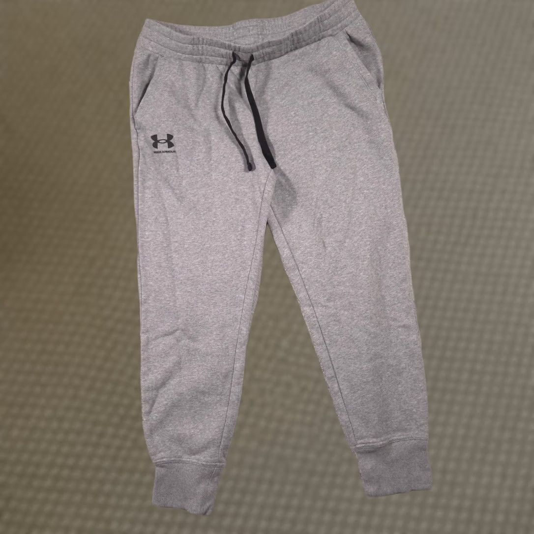 Under Armour Under Armour Mens Large Gray Fleece Jogger Pants Athletic Size US 33 - 1 Thumbnail