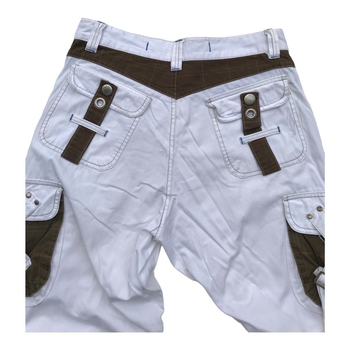Japanese Brand Blue Luis White Tactical Multipocket Cargo Streetwear Pants Size US 31 - 15 Thumbnail