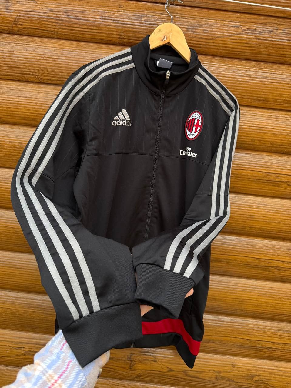 Adidas AC Milan Football Soccer Track Jacket Adidas Size L Size US L / EU 52-54 / 3 - 4 Thumbnail