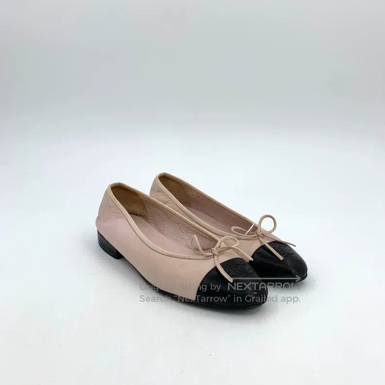 Chanel Chanel Nude pink round toe lacing bow casual flat shoes Size US 5.5 / IT 35.5 - 2 Thumbnail