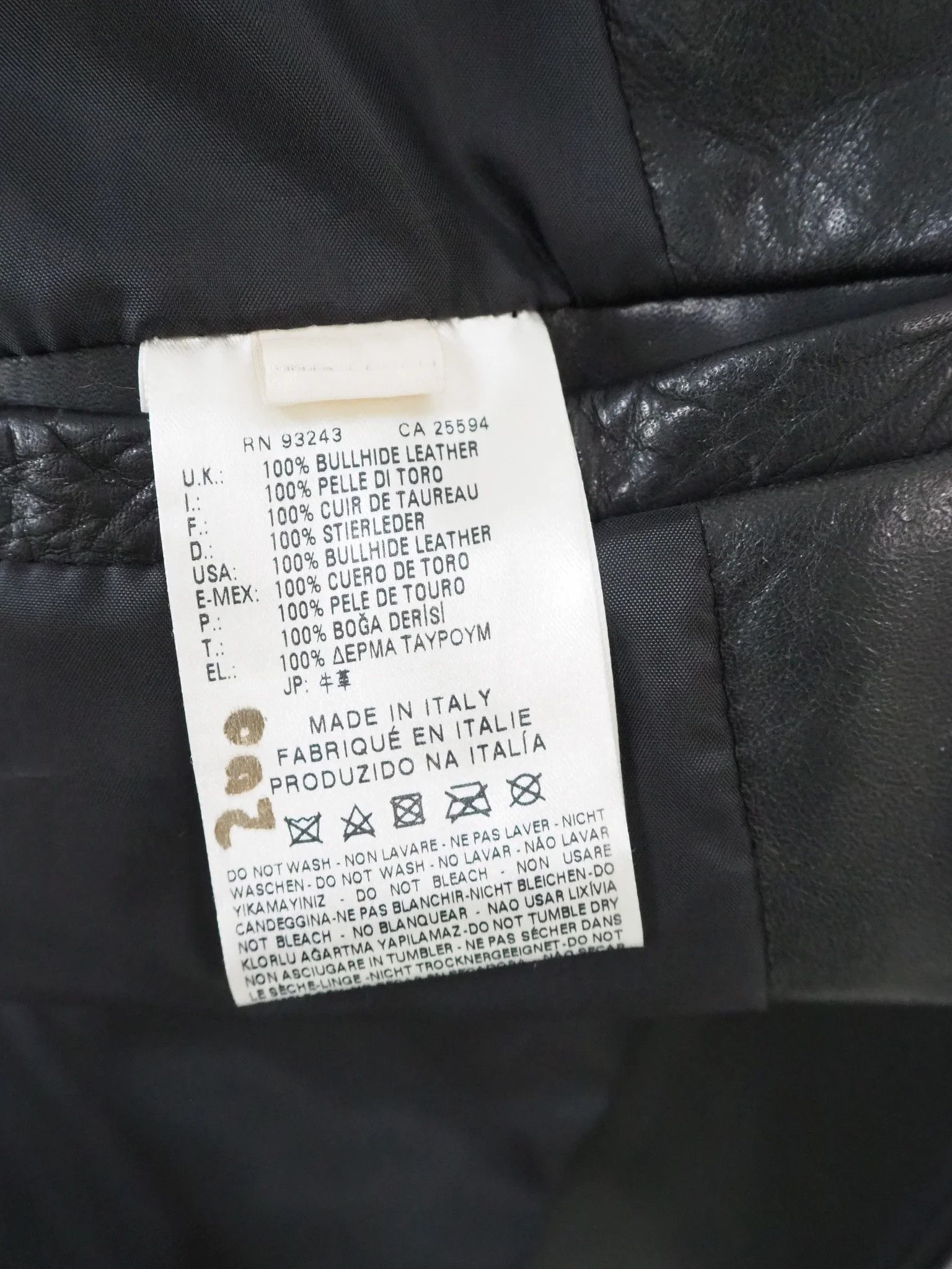 Diesel Black Gold Diesel Black Gold Bull Leather Biker Jacket Tricolor $1335 Size US S / EU 44-46 / 1 - 3 Thumbnail