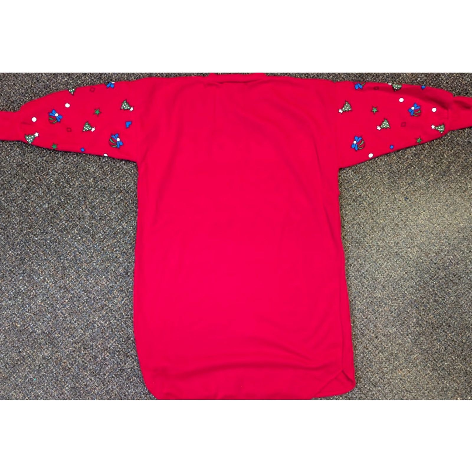 Vintage VINTAGE Starlit Nights Christmas Sleep Shirt One Size Red Acrylic Womens Night Shirt US A Size ONE SIZE - 8 Thumbnail