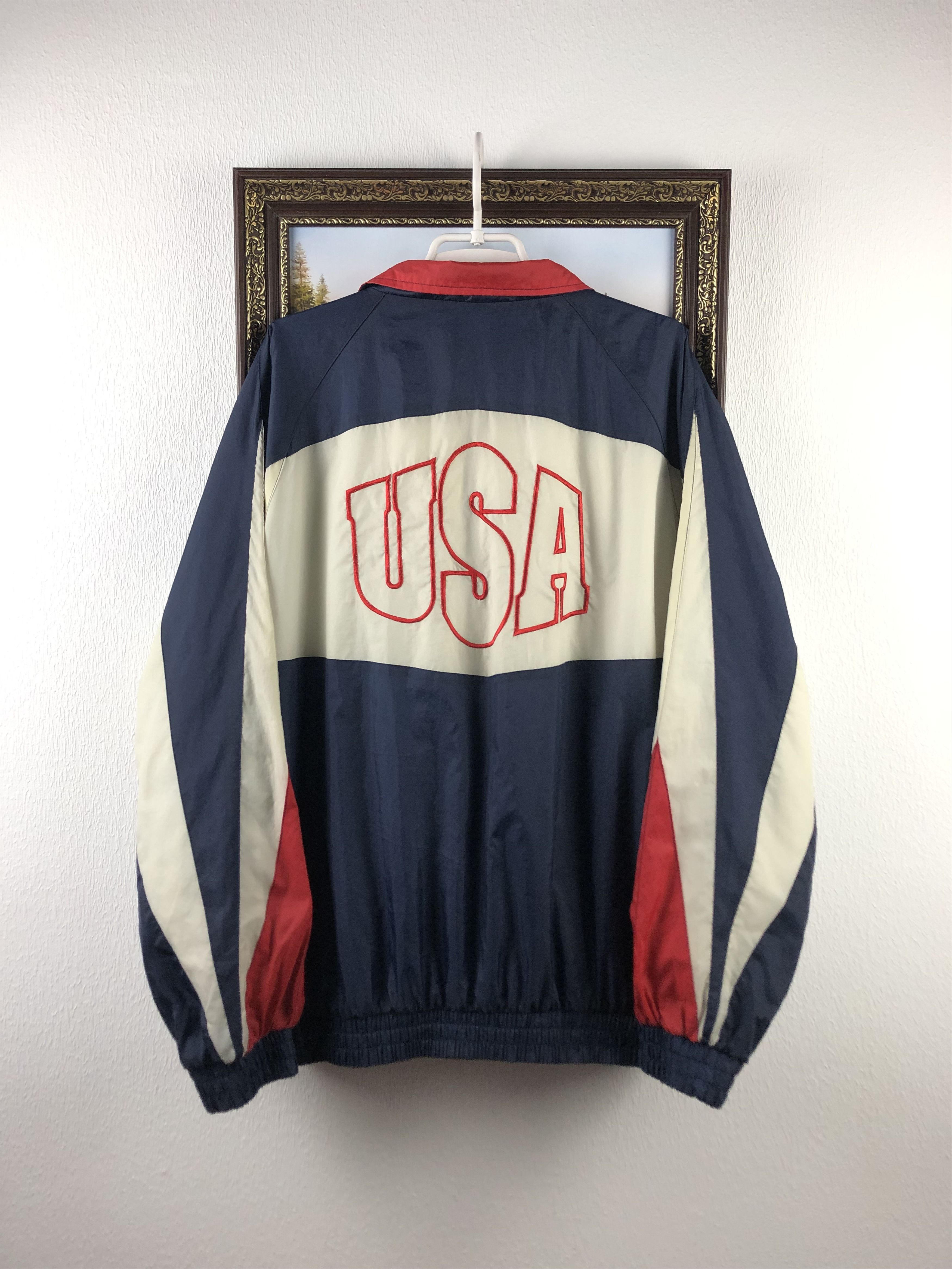 Vintage Vintage Atlanta 1996 USA Olympics Windbreaker Jacket Track Size US XL / EU 56 / 4 - 1 Thumbnail