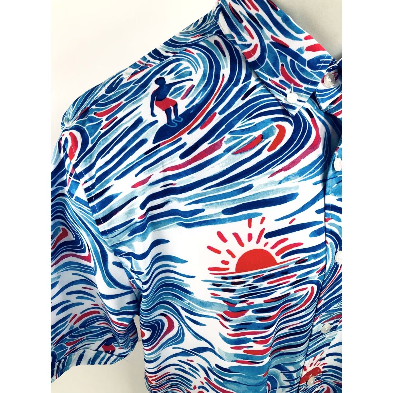 ALOHAS RSVLTS Roosevelts - SURFING WAVES / OCEAN Hawaiian Aloha Lg. Shirt - EXCELLENT Shirt Mens L Multicolor 90s Hawaiian B14 Size US L / EU 52-54 / 3 - 3 Thumbnail