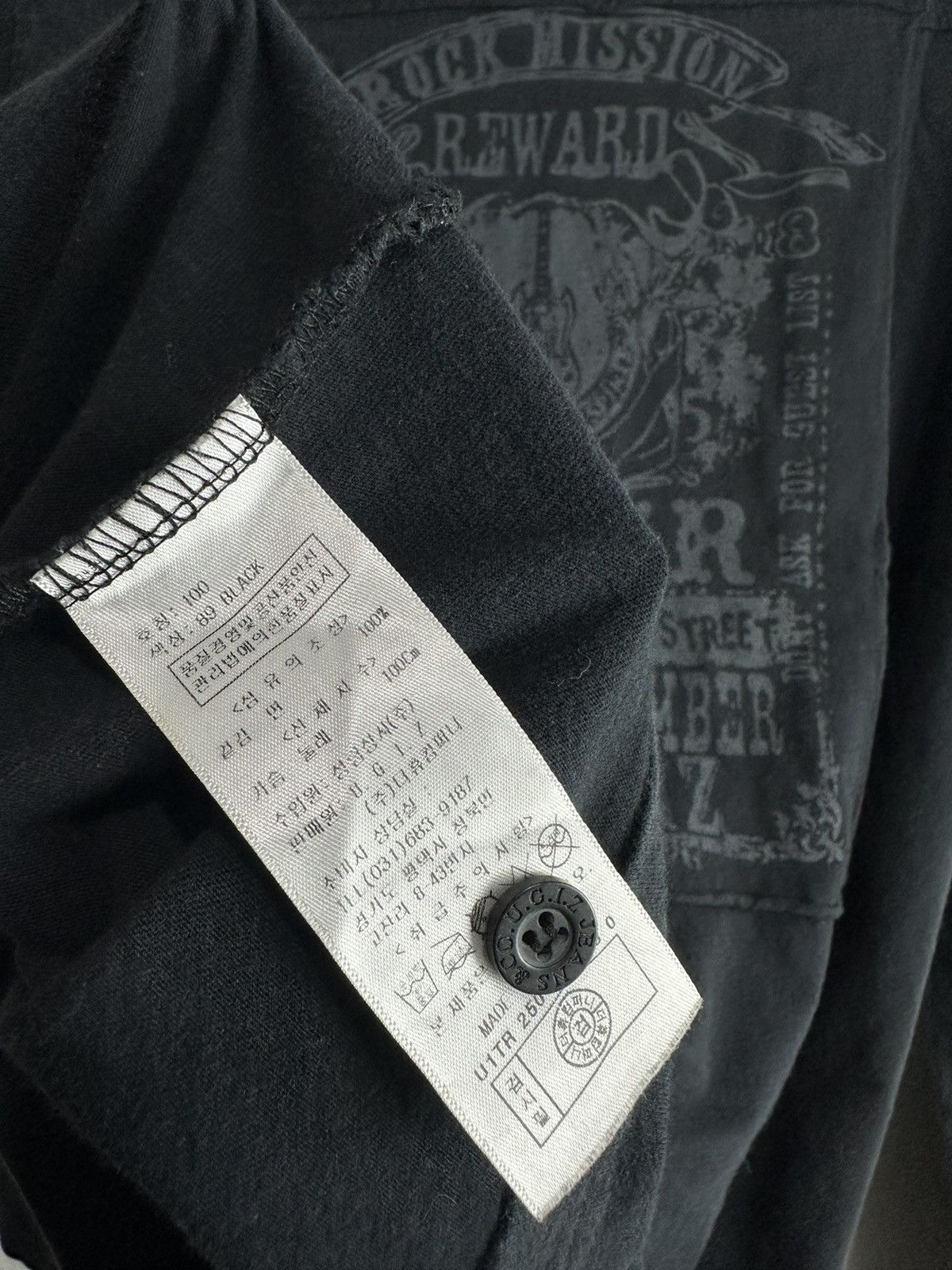 Hysteric Glamour DISTRESSED UGIZ ROCK MISSION LONG SHIRT POEM IFSIX LGB STYLE Size US M / EU 48-50 / 2 - 8 Thumbnail