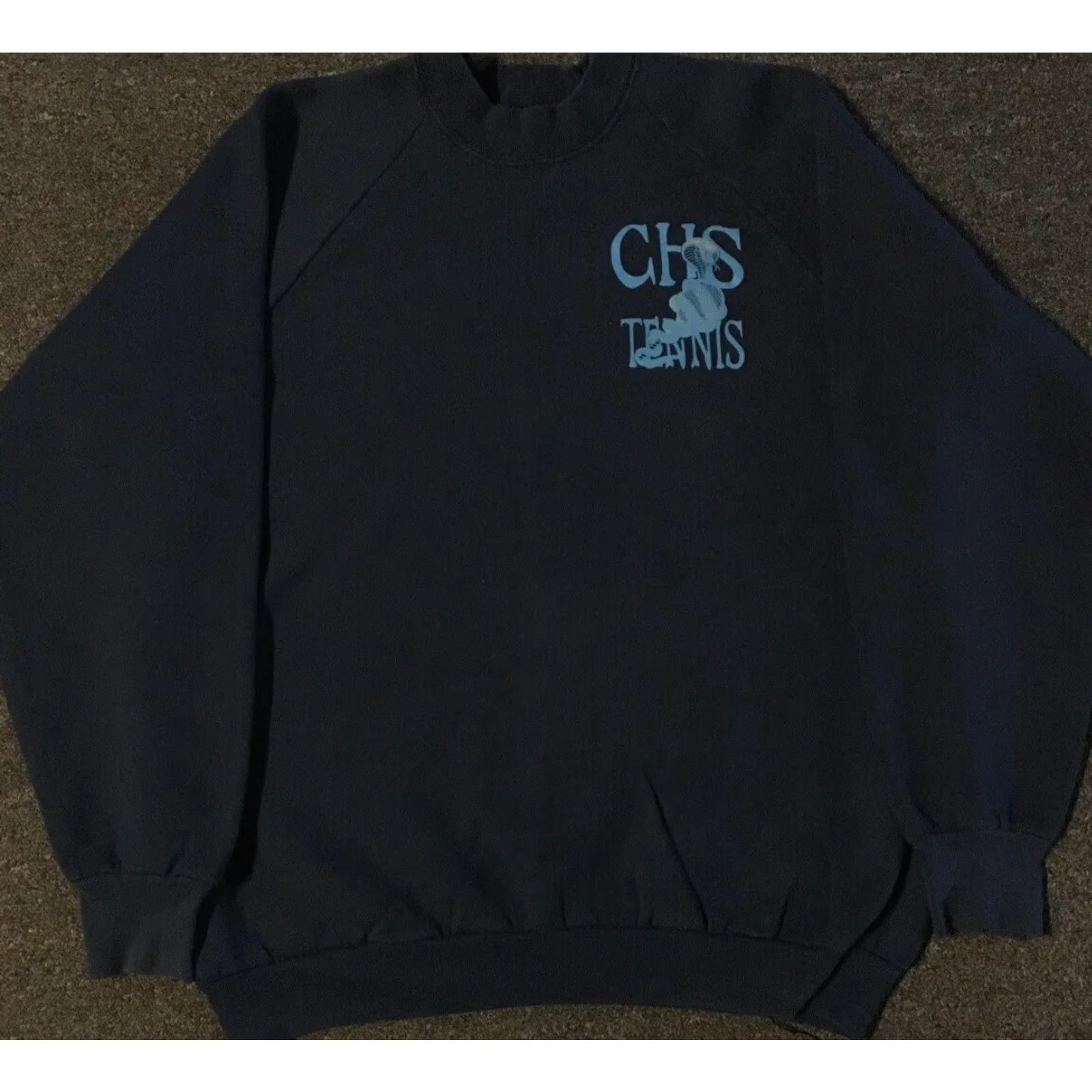Vintage Vtg 90s Cactus Cobras Tennis Faded Sweatshirt Hoodie M Blue USA School Track PE Grunge 80s Mens Size US M / EU 48-50 / 2 - 2 Thumbnail